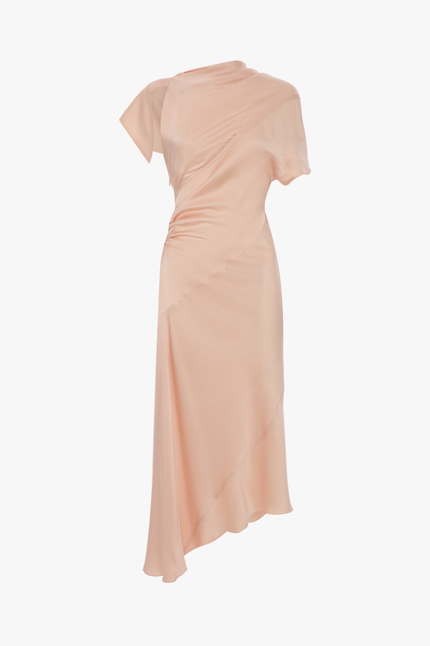Asymmetric Twist Dress In Blossom