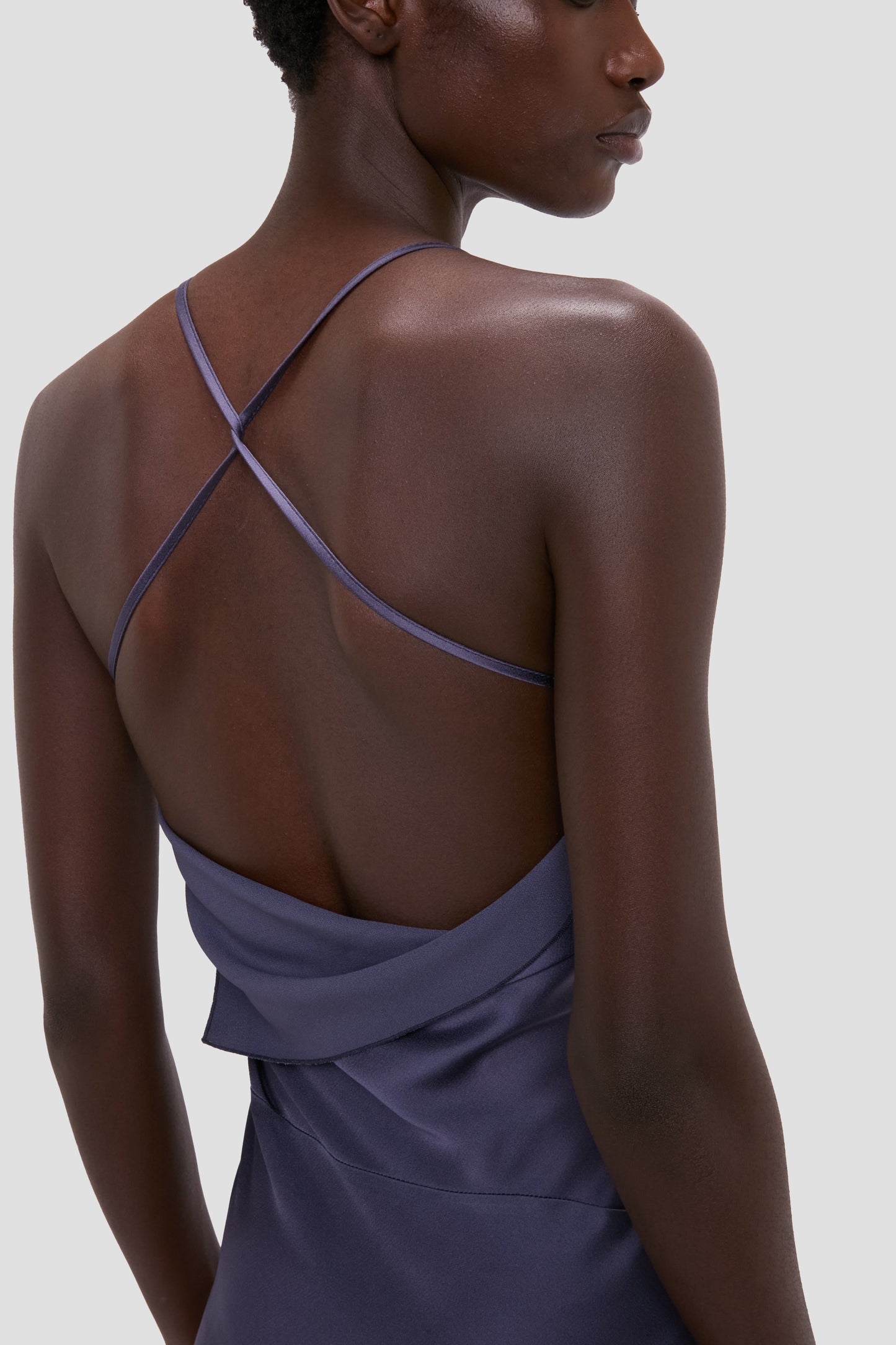 Draped Cami Gown In Eclipse
