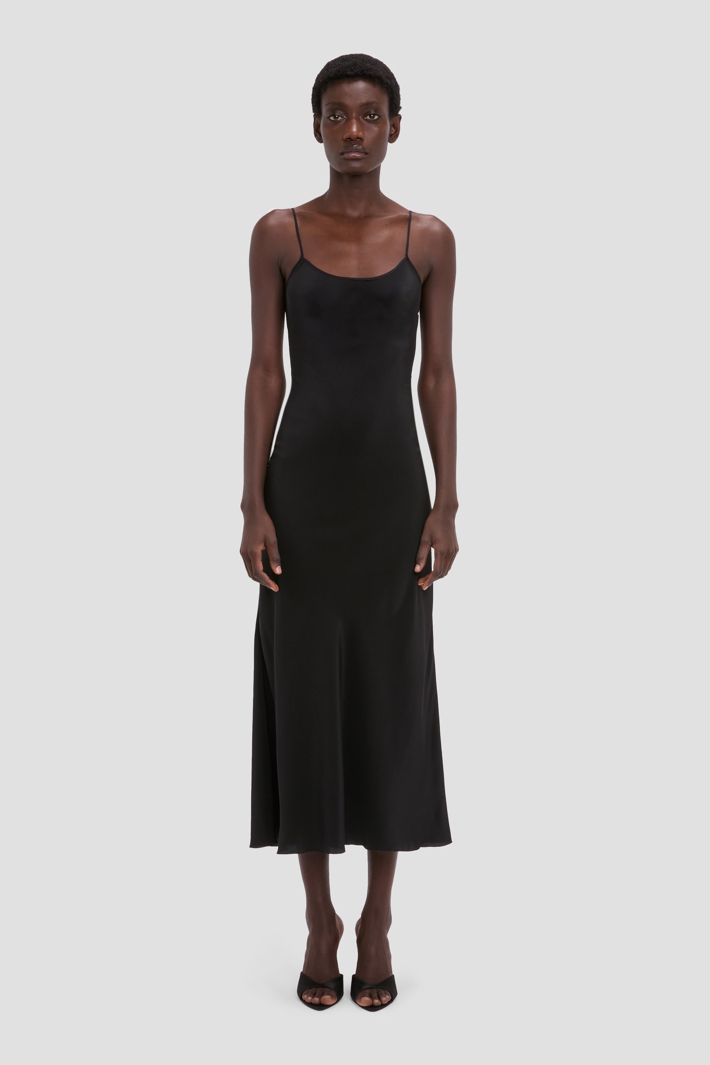 Cami Midi Dress In Black