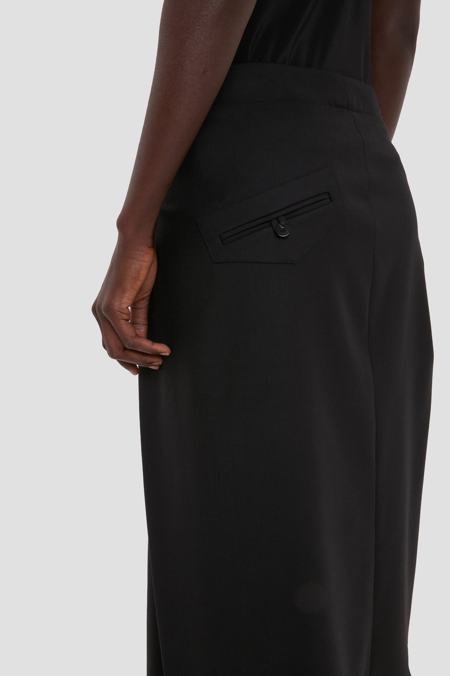 Tailored Midi Skirt In Black