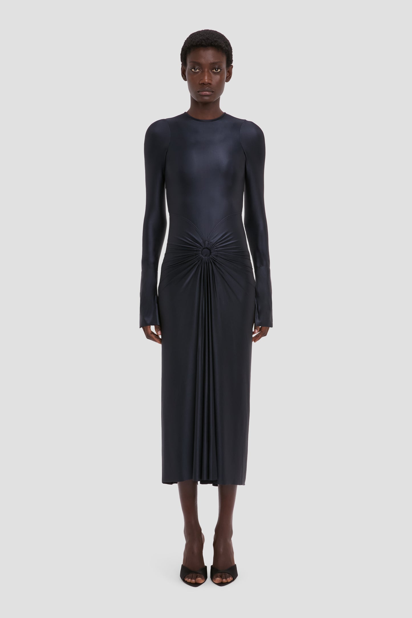 Frances Midi Dress In Navy