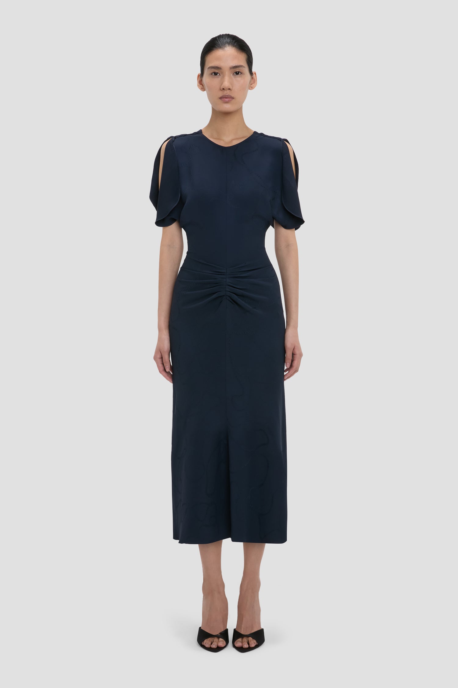 Bela Midi Dress In Navy