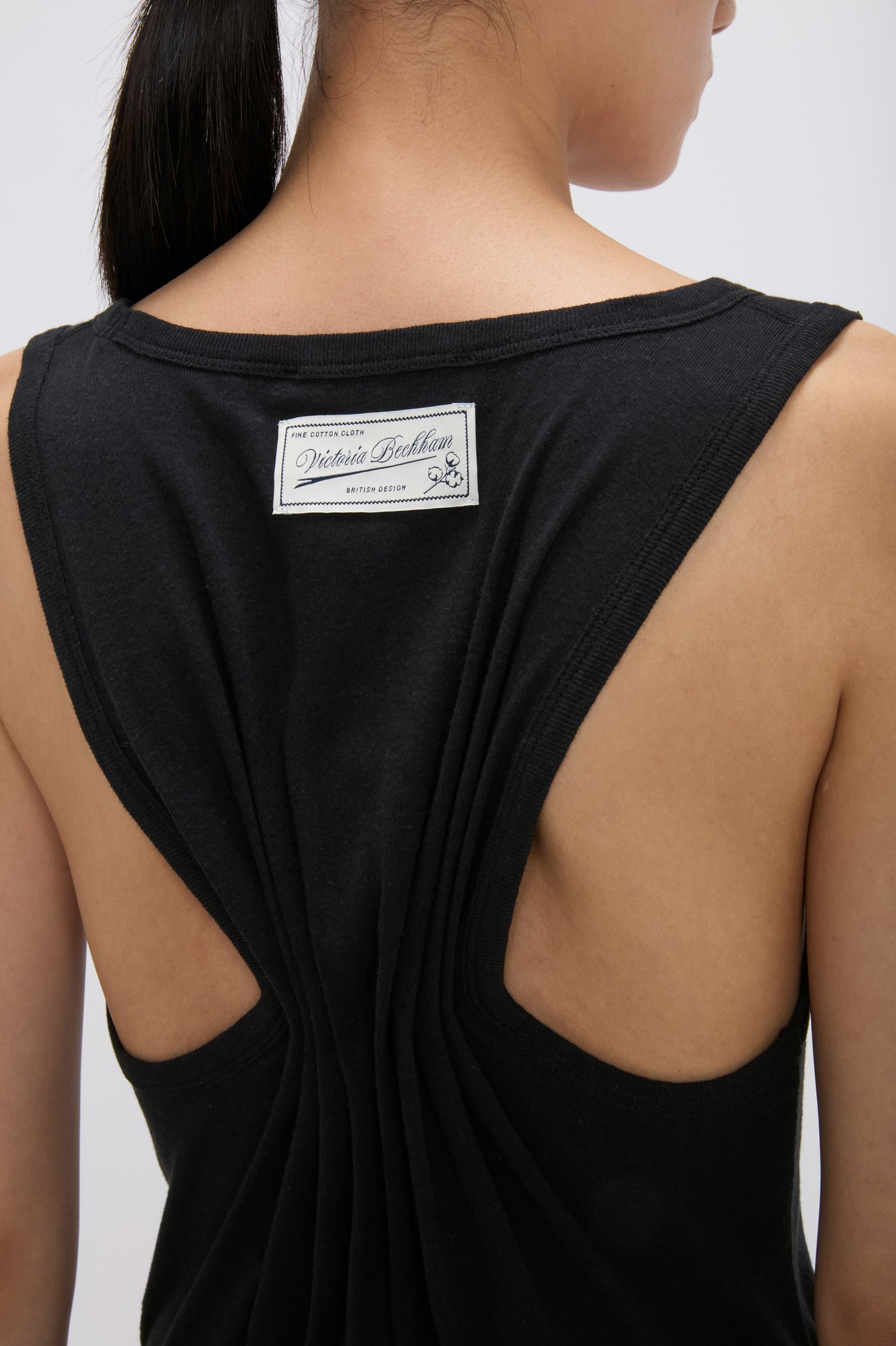 Split Tank Top In Black