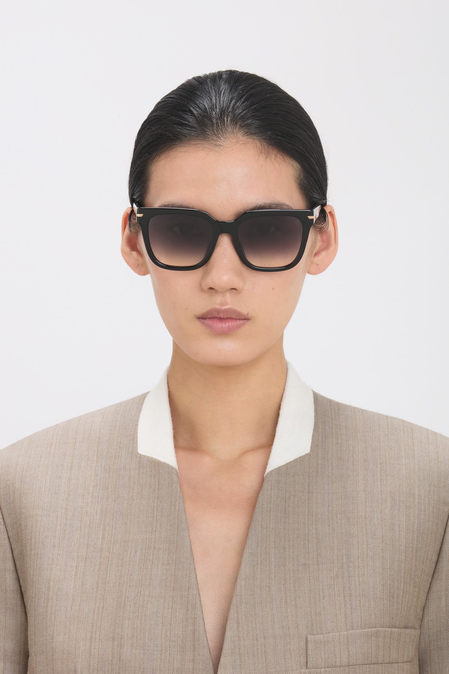Oversized Acetate Sunglasses in Black