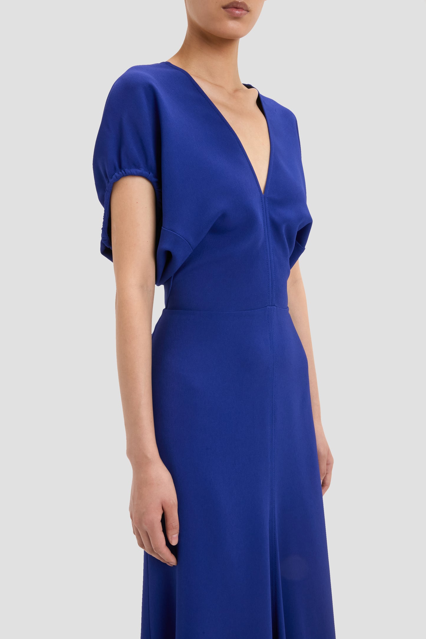 Edith Midi Dress In Bright Indigo