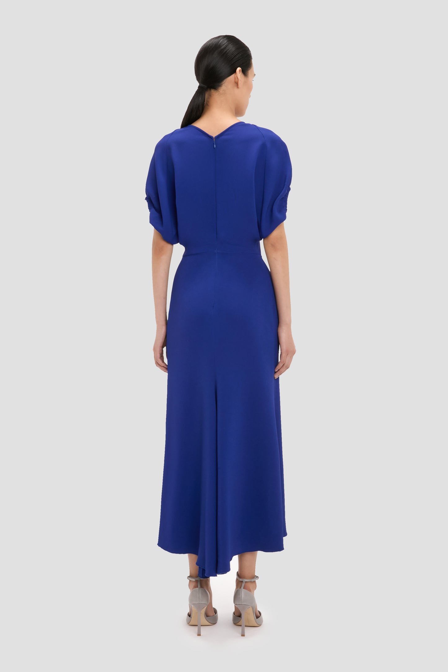 Edith Midi Dress In Bright Indigo