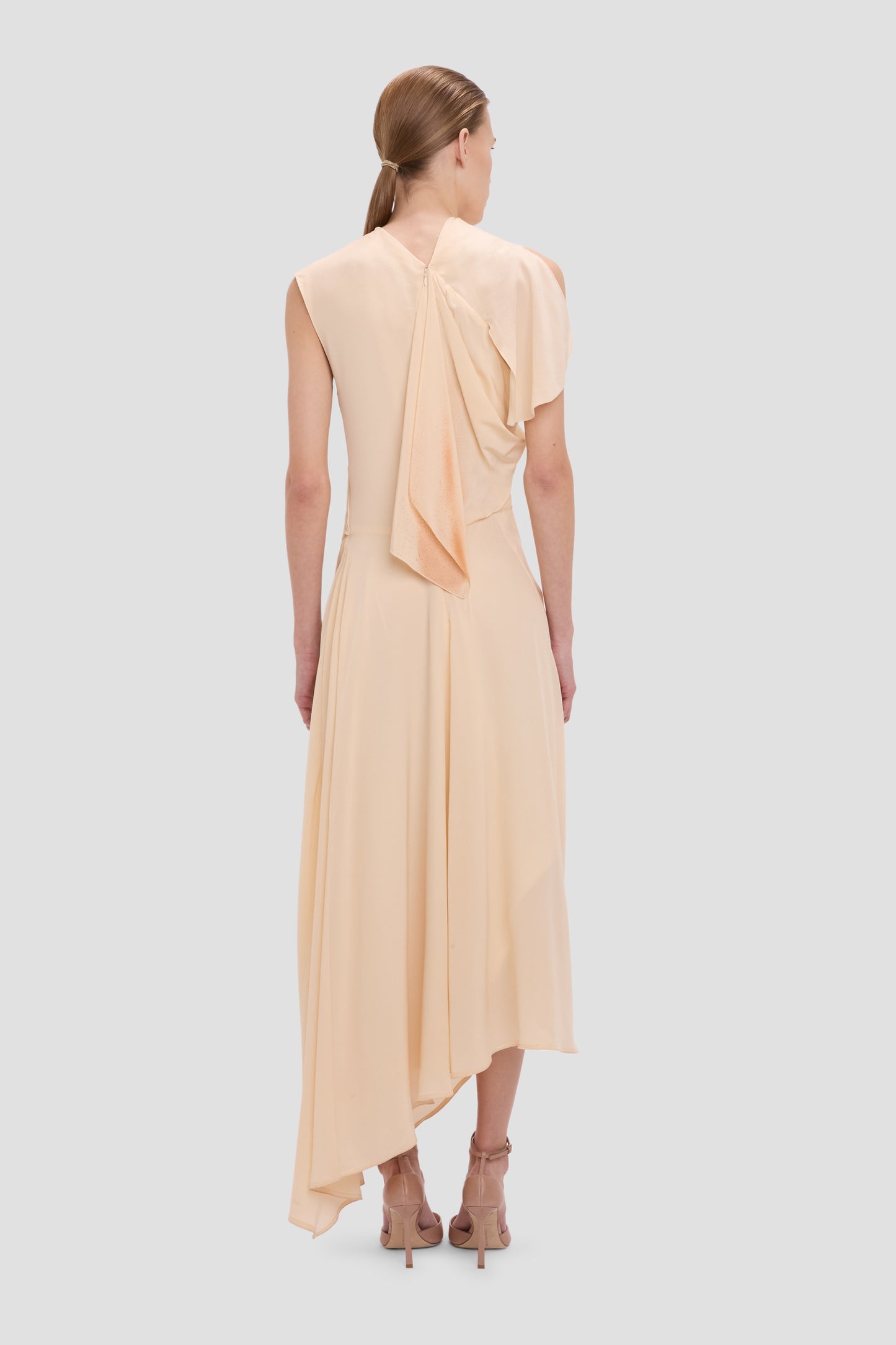 Smocked Dress In Sandstone