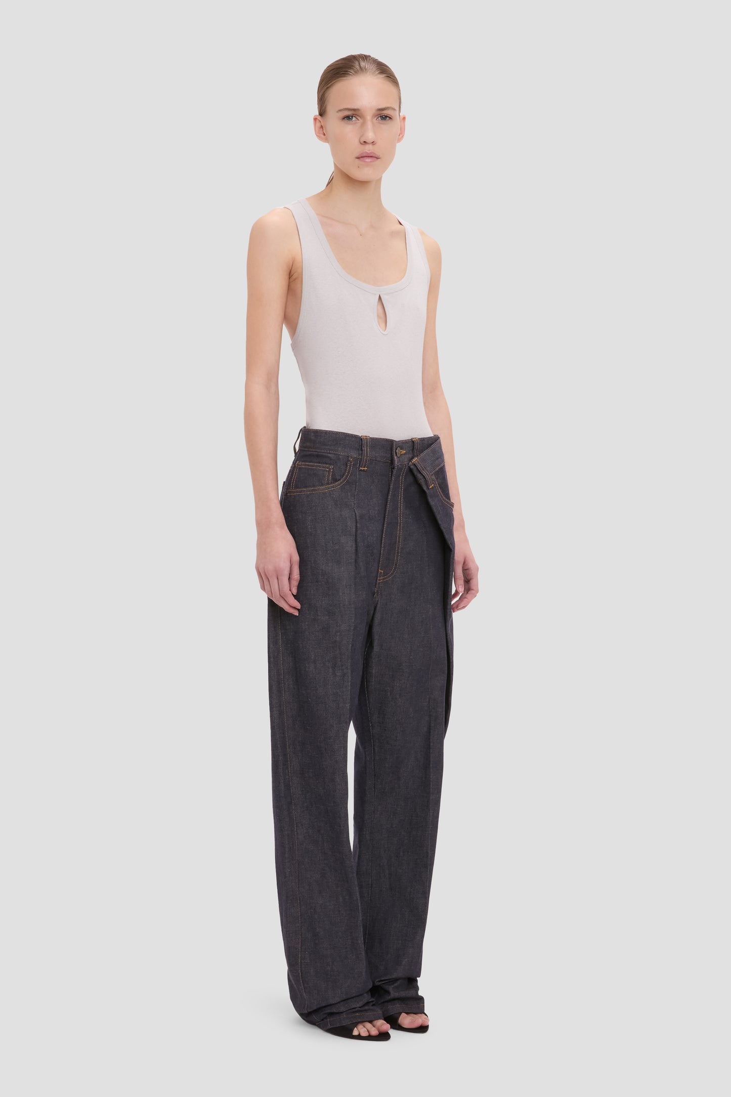 Split Tank Top In Magnesium
