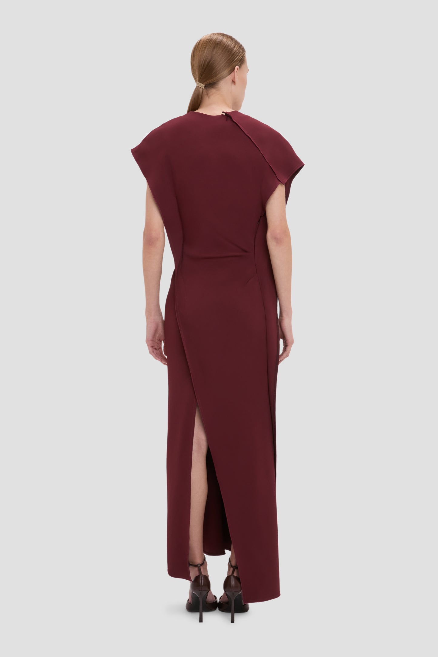 Victoria Midi Dress In Cinnabar Red