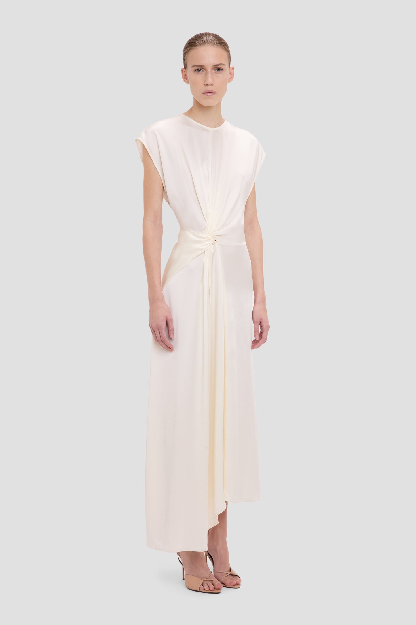 Aria Midi Dress In Ivory