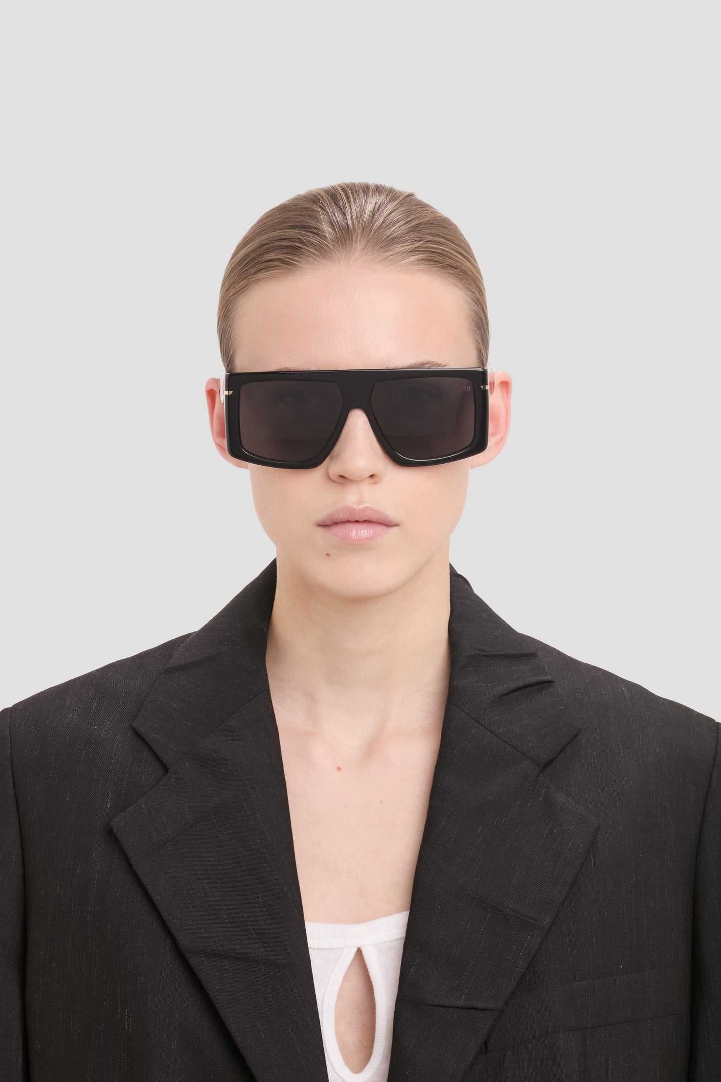 Oversized Flat Top Frame In Black