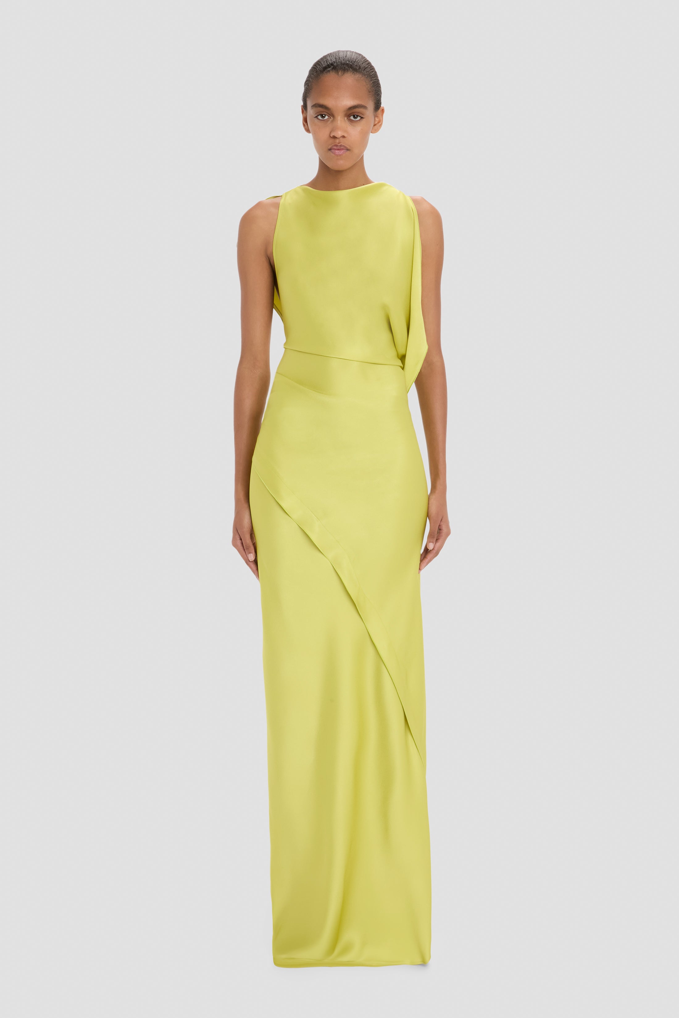 Kyra Gown In Yellow – Victoria Beckham UK