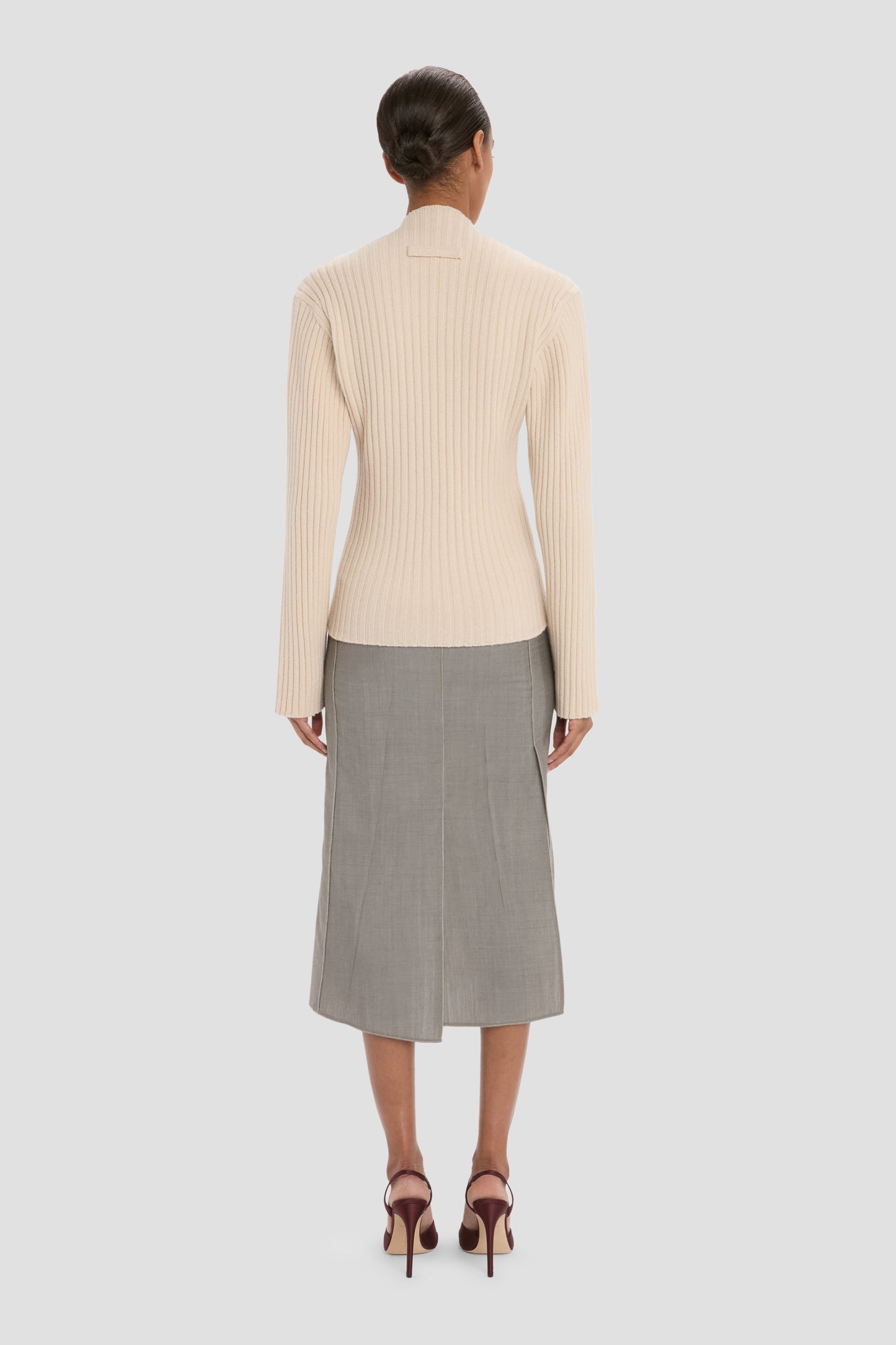 Ribbed Jumper In Elderflower