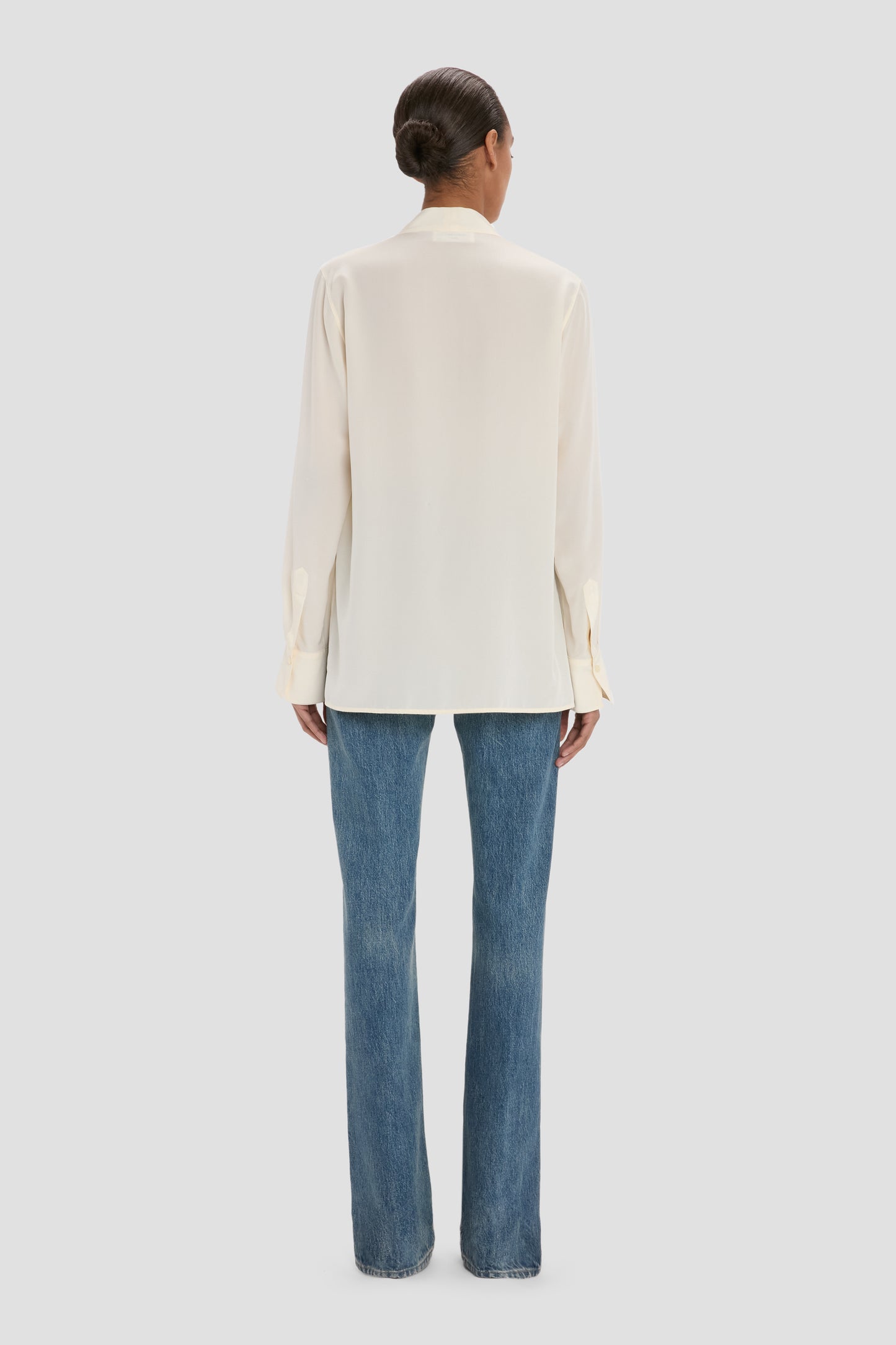 V-Neck Blouse In Ivory
