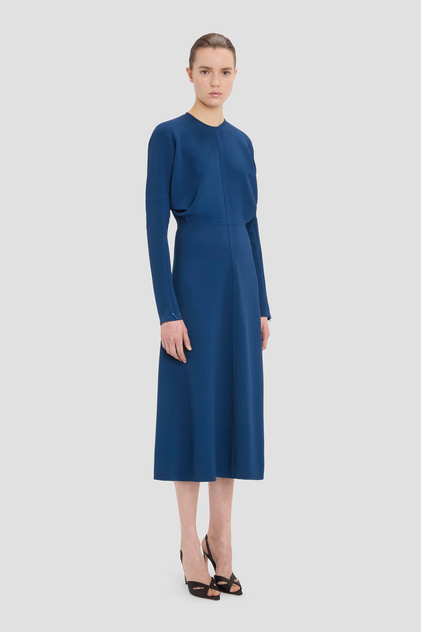 Dolman Midi Dress In Dark Ocean
