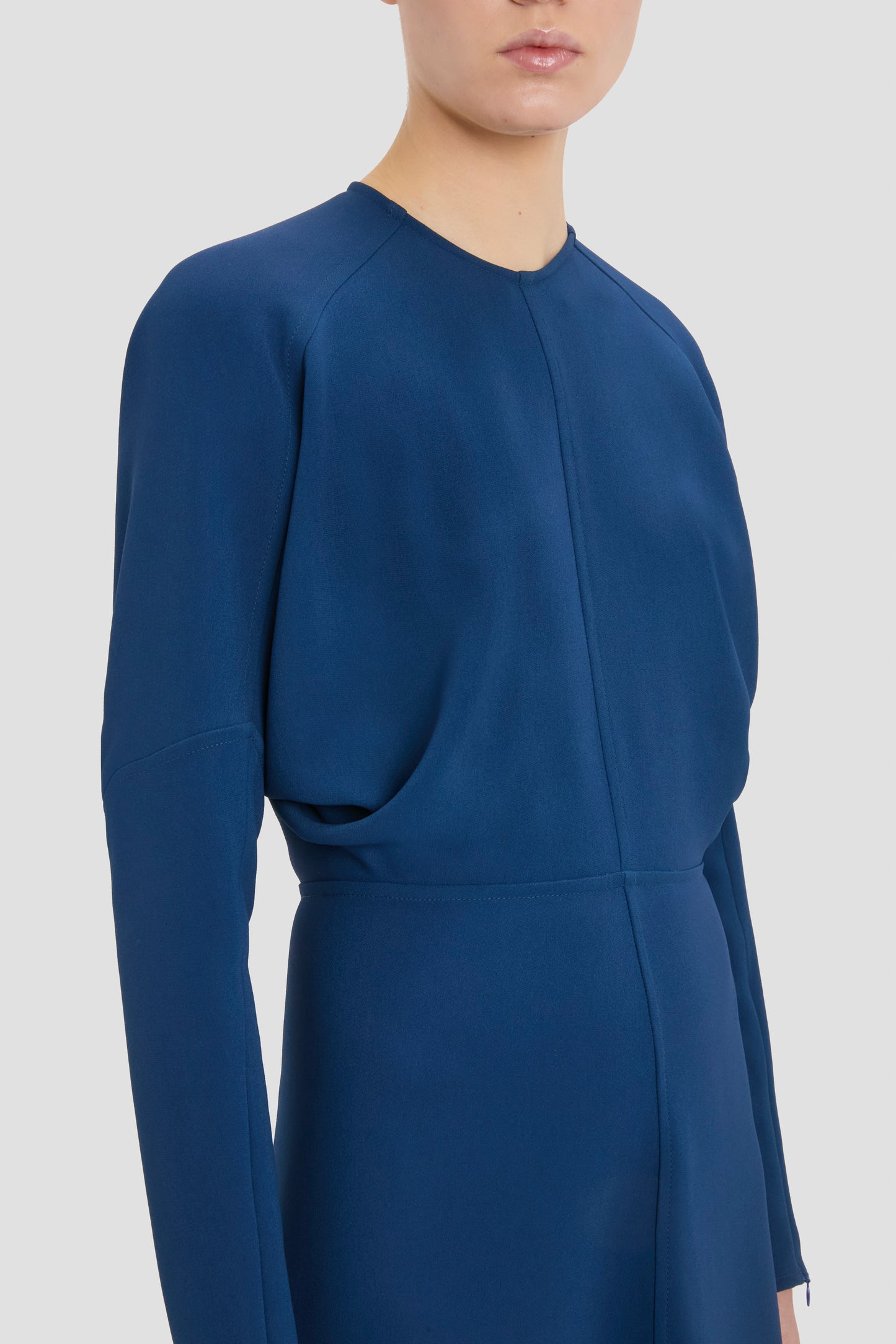Dolman Midi Dress In Dark Ocean