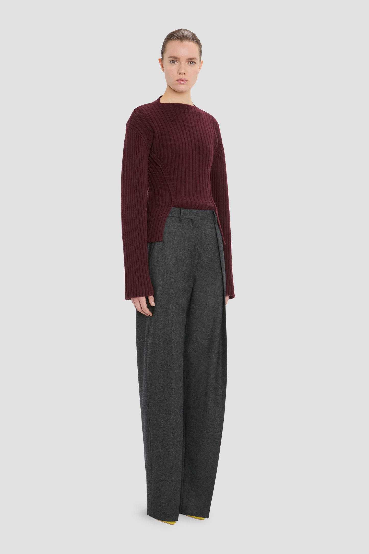 Cecilia Trouser In Grey Melange