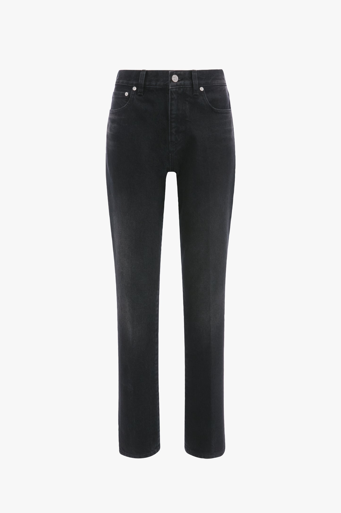 Low Waist Jean In Washed Black