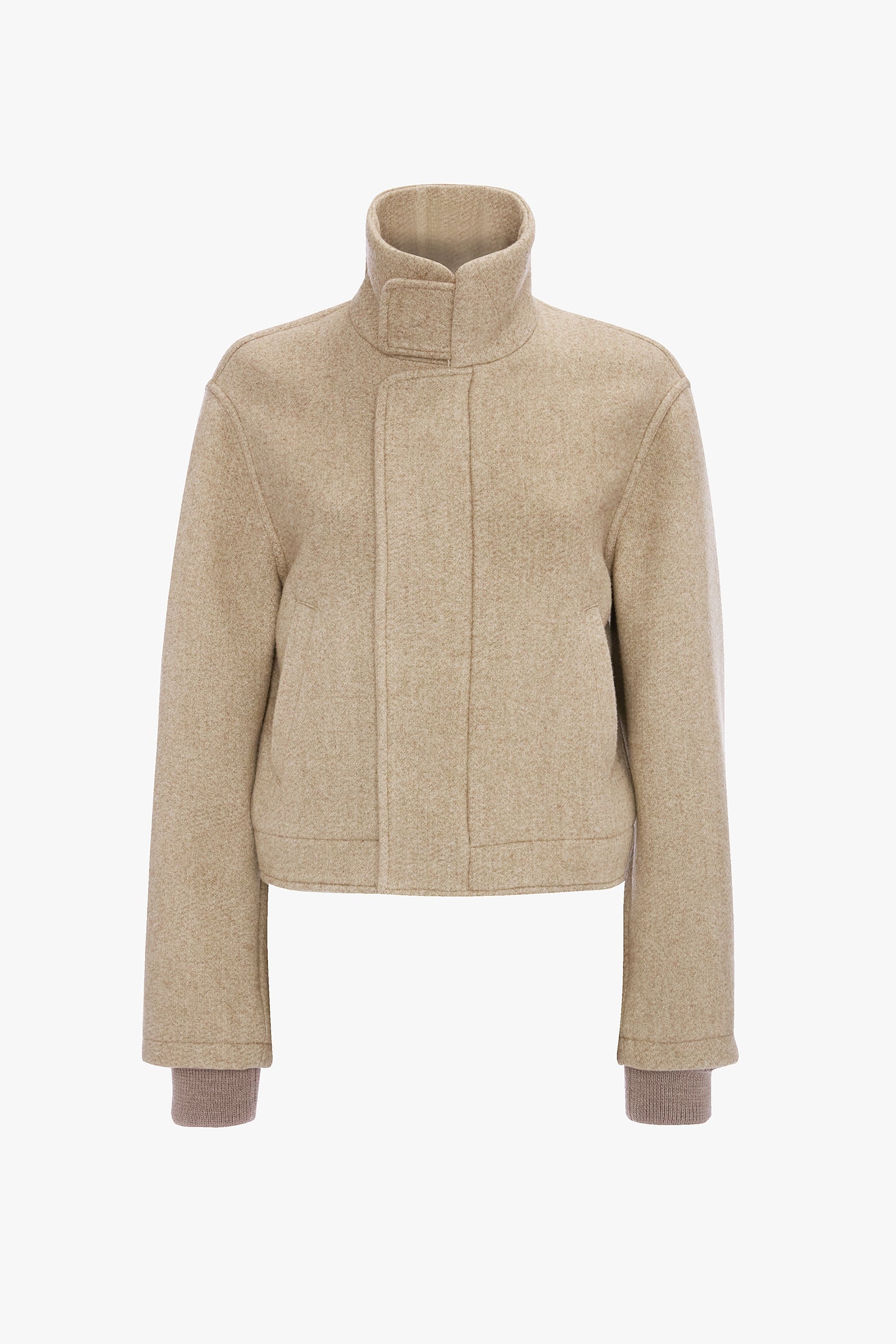 Bomber Jacket In Camel Melange