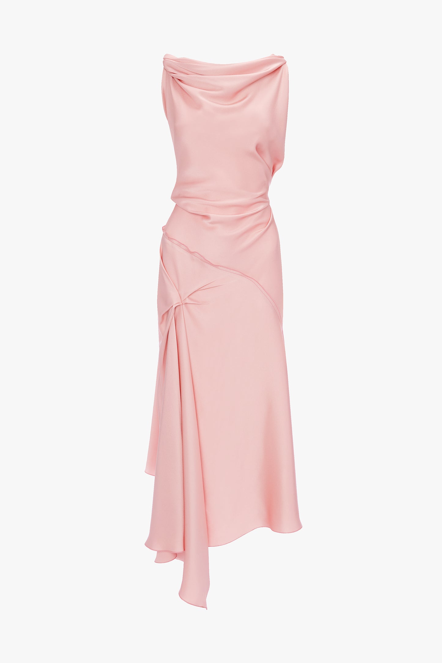 Posy Midi Dress In Dusty Pink