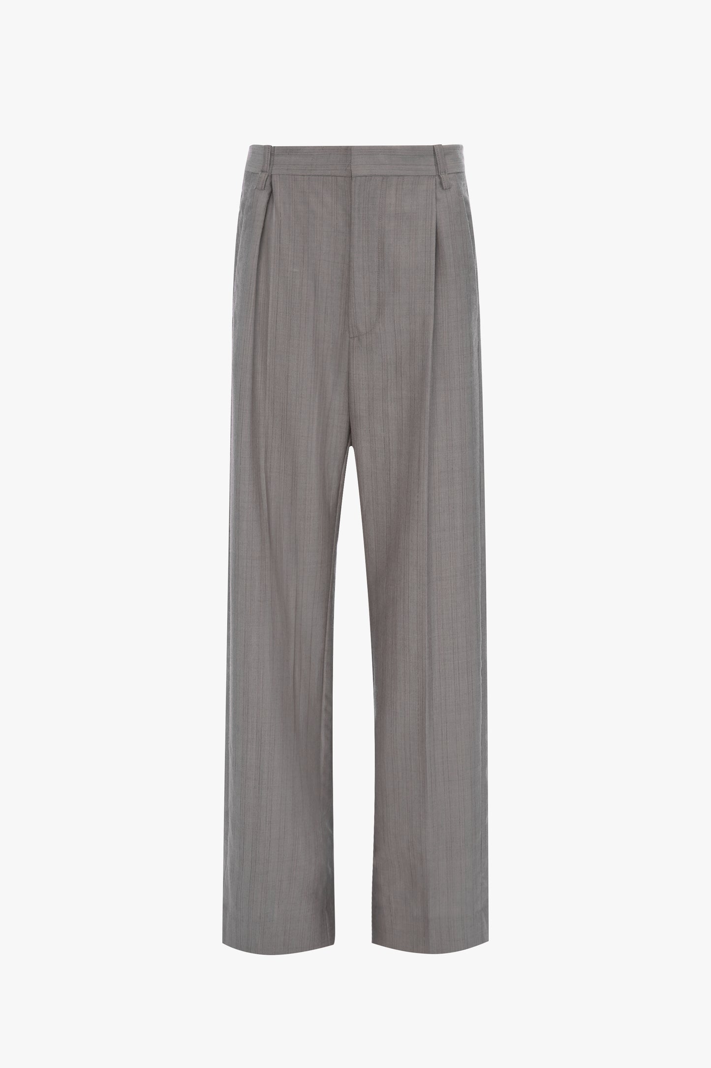 Pleated Waist Trouser In Nickel