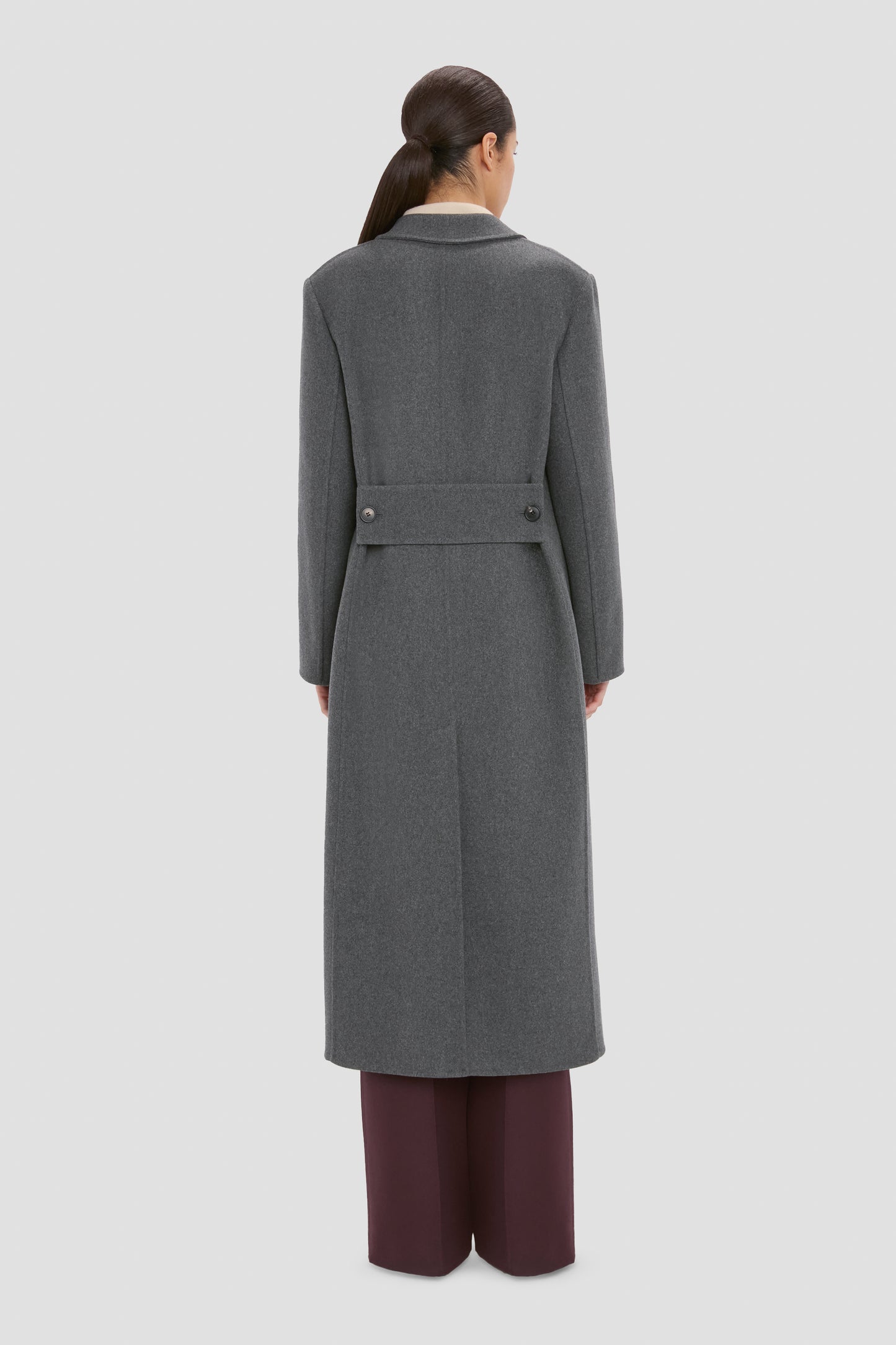 Overcoat In Grey Melange