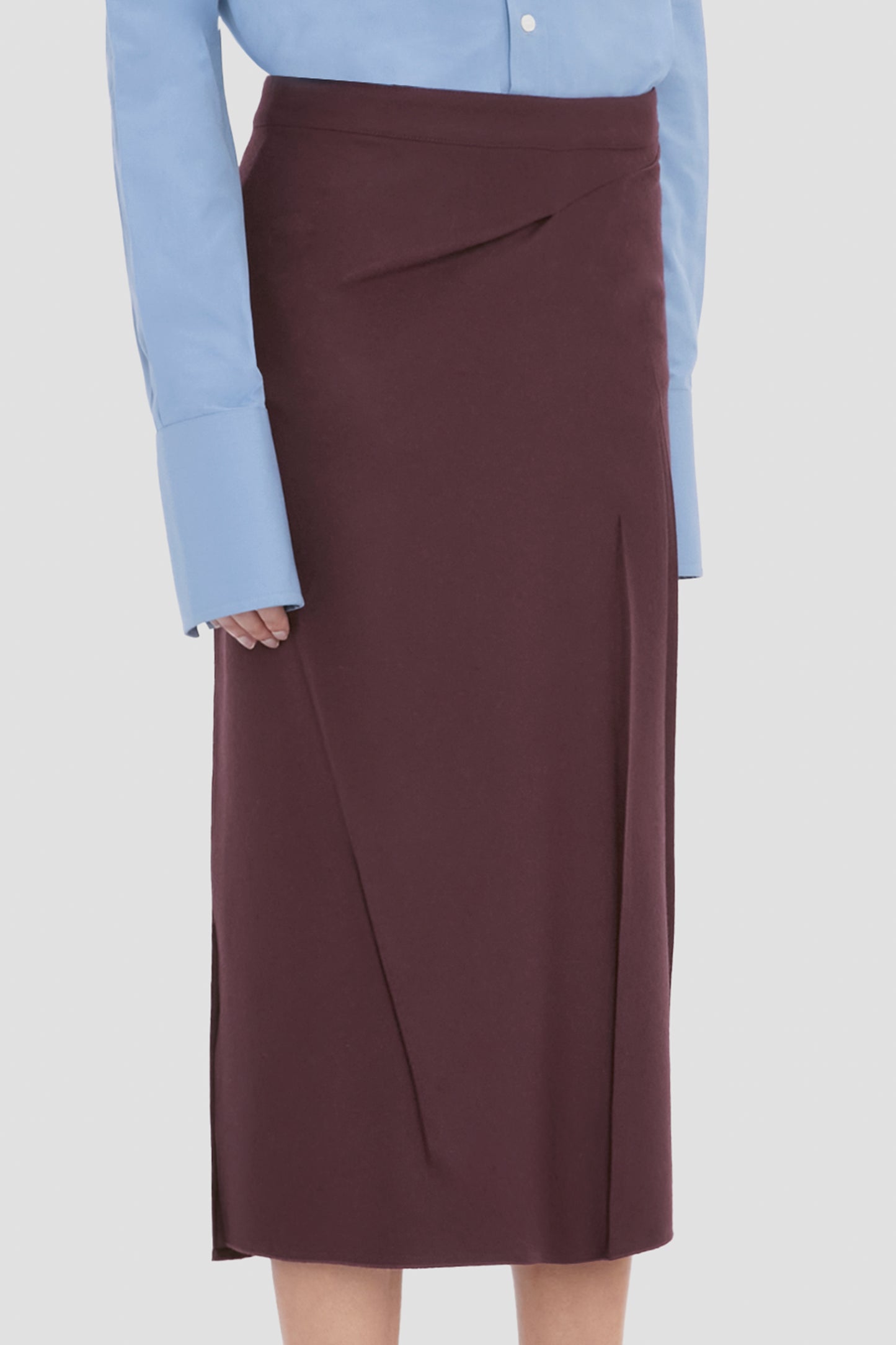 Pressed Skirt In Dark Purple