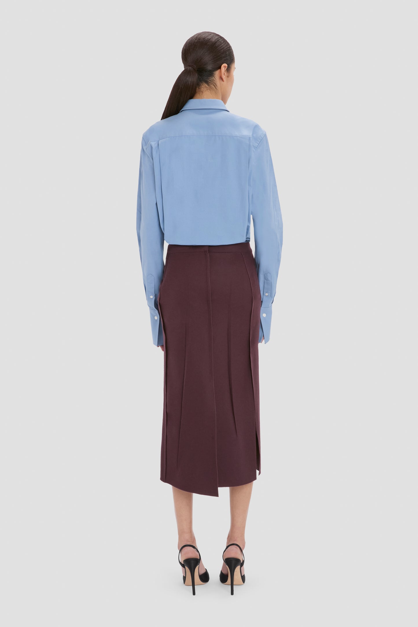 Pressed Skirt In Dark Purple
