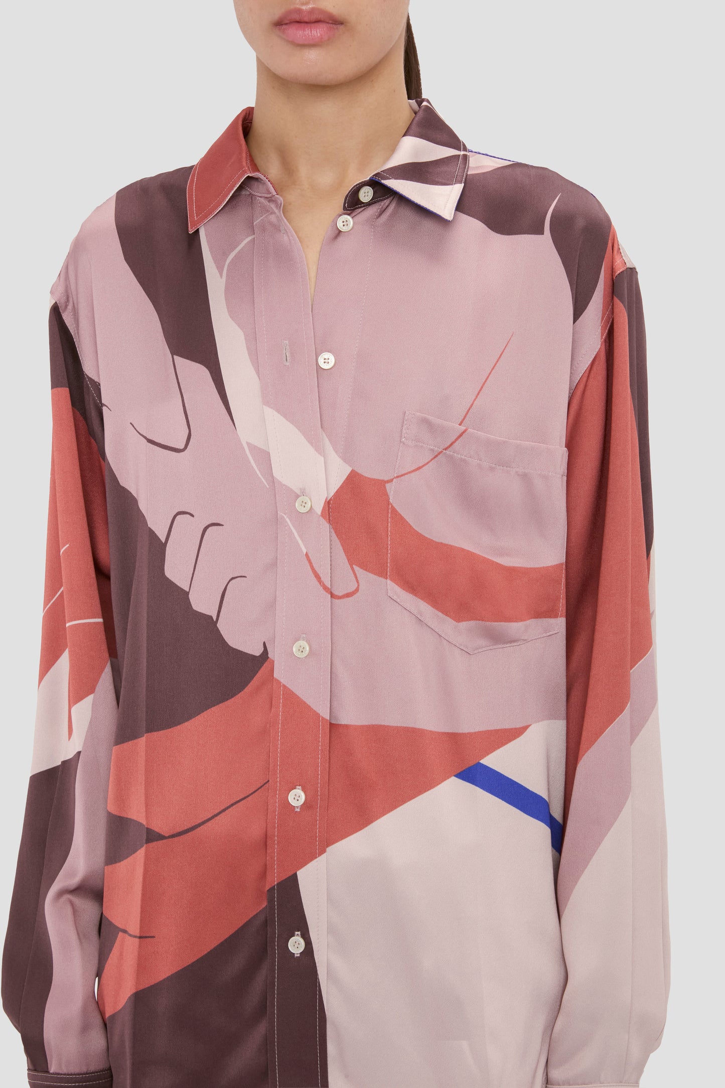 Remi Shirt In Abstract Earth Beige