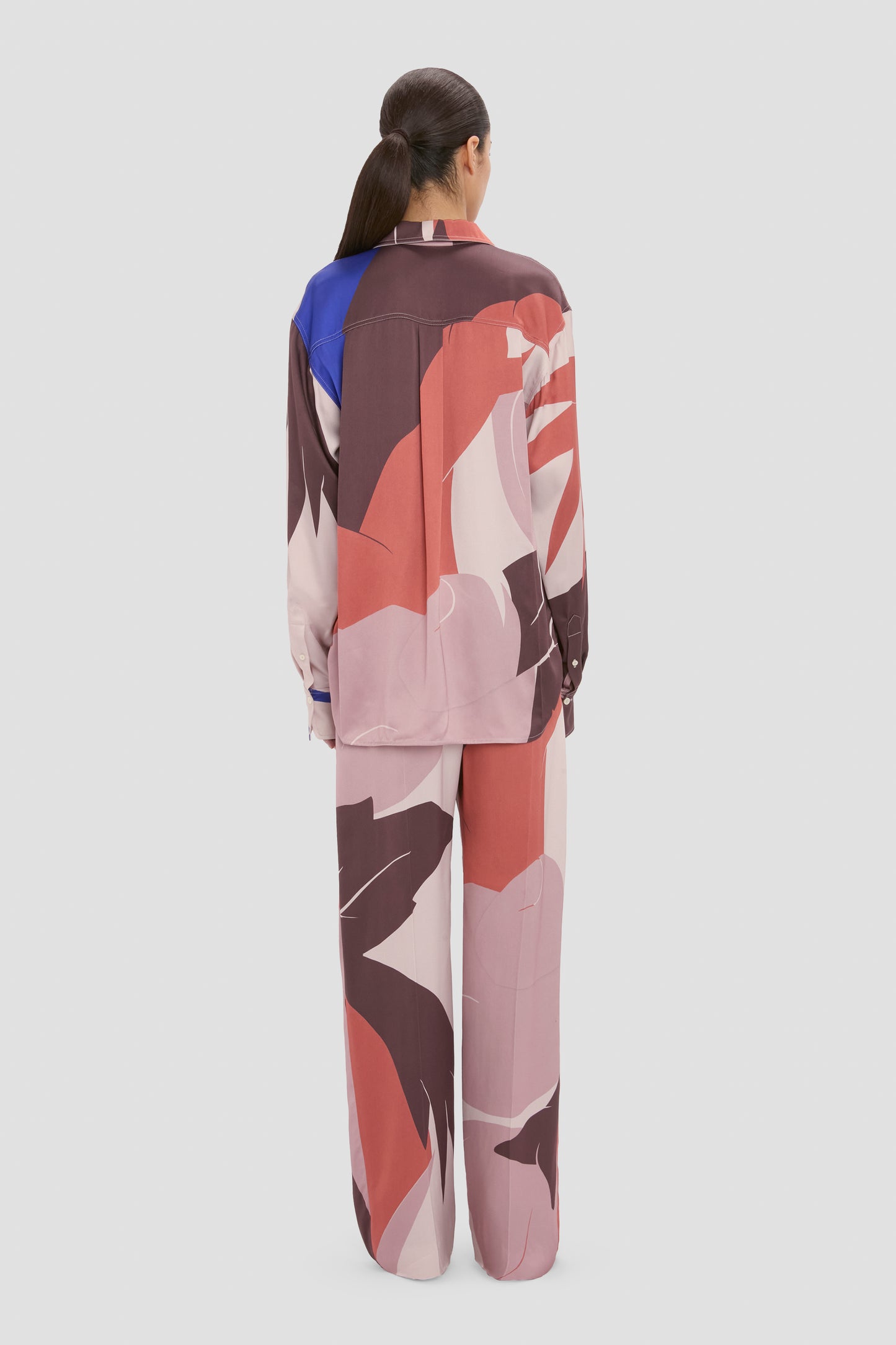 Remi Shirt In Abstract Earth Beige