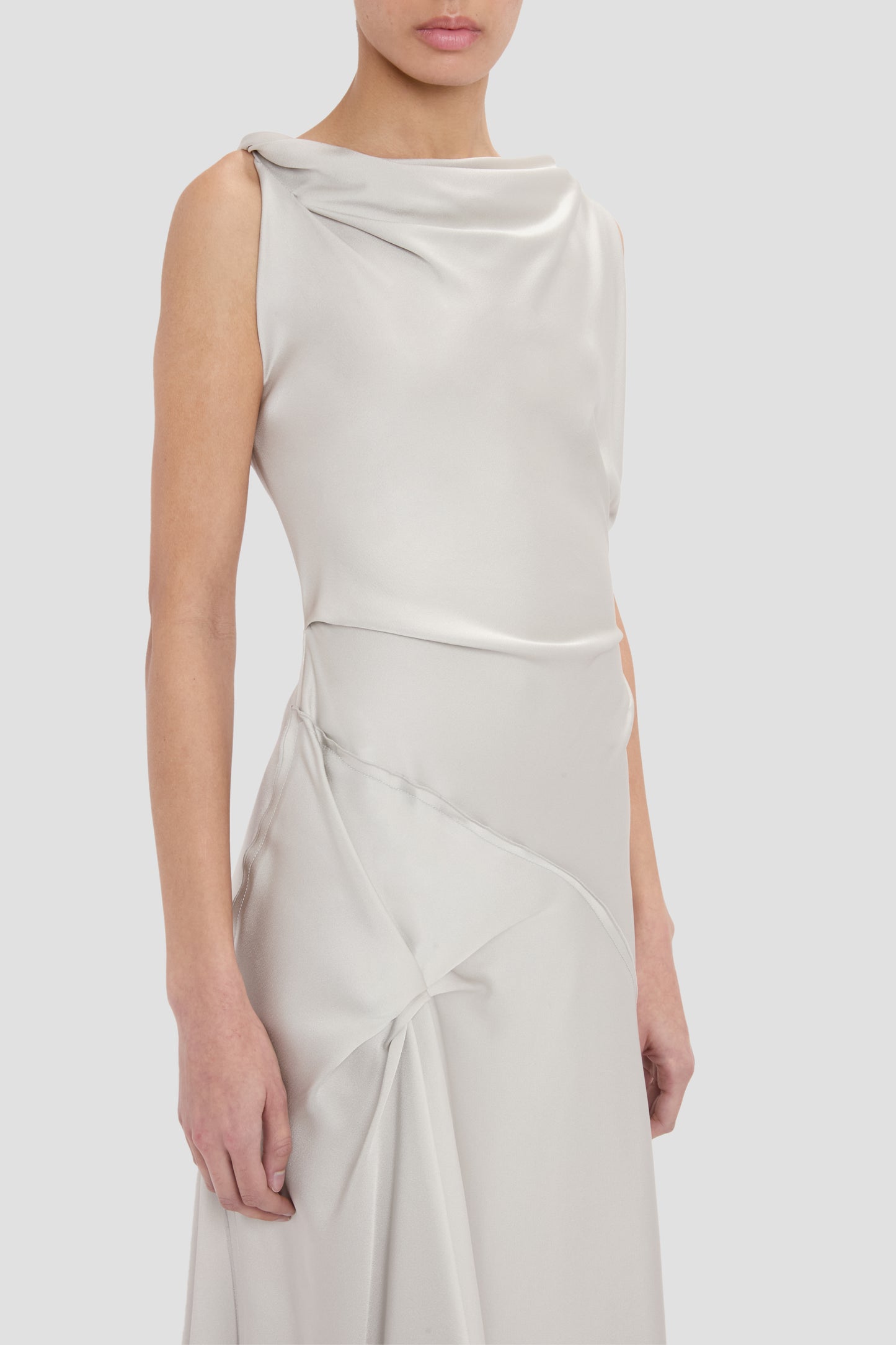 Posy Midi Dress In Magnesium