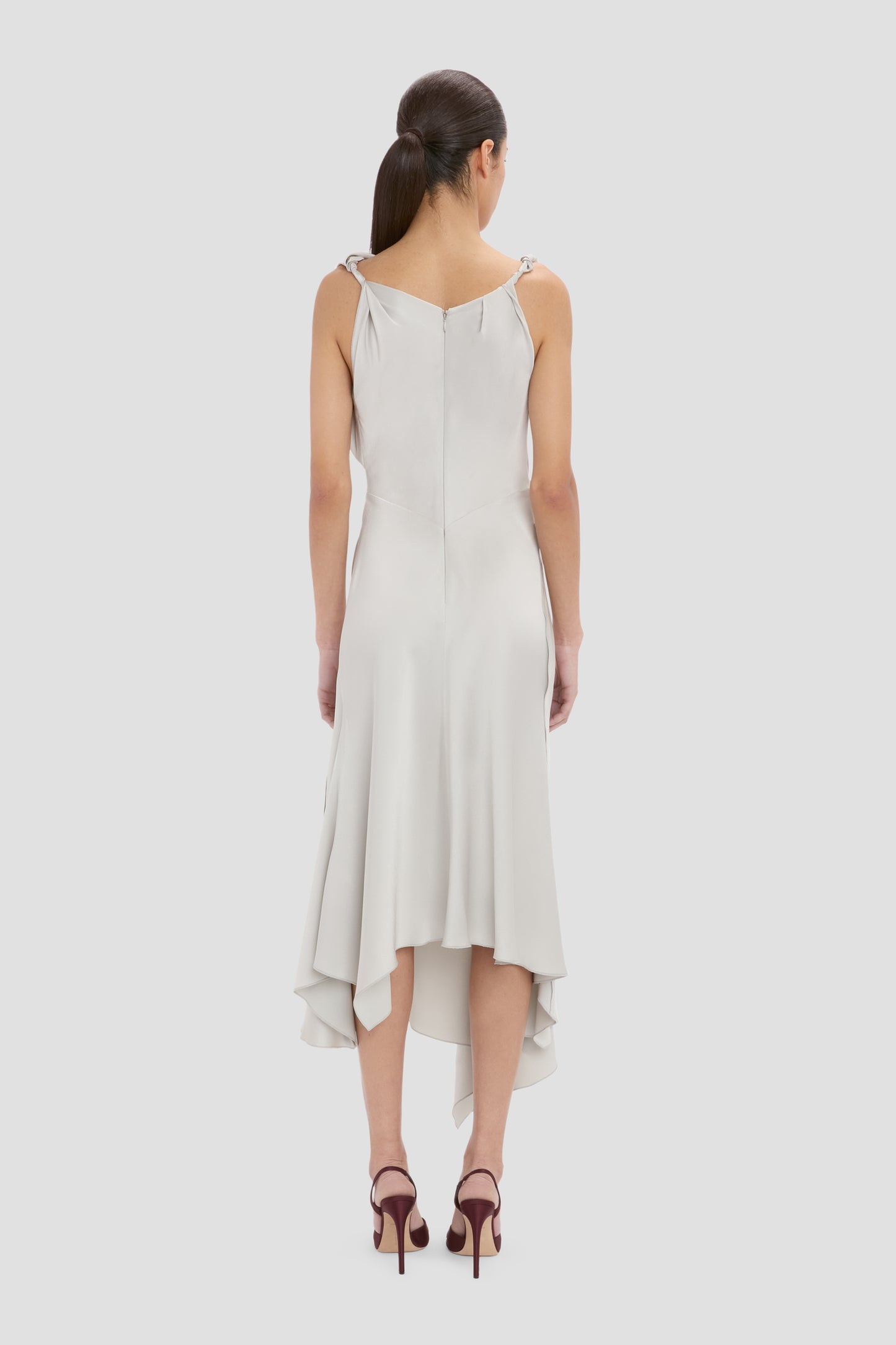 Posy Midi Dress In Magnesium