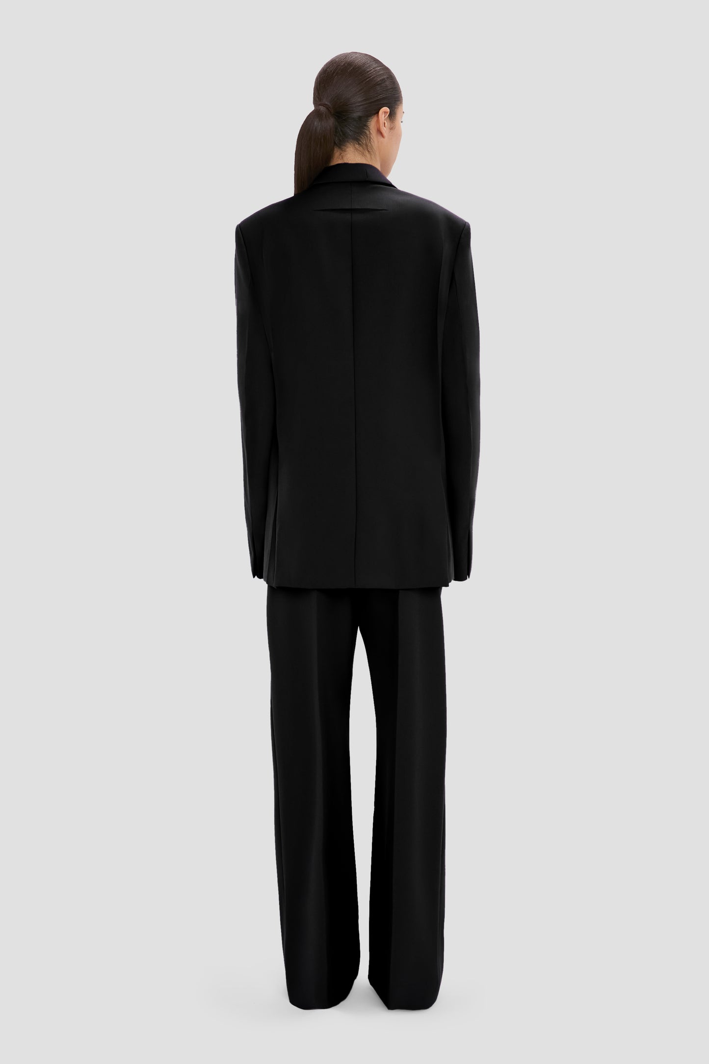 Notched Lapel Jacket In Black