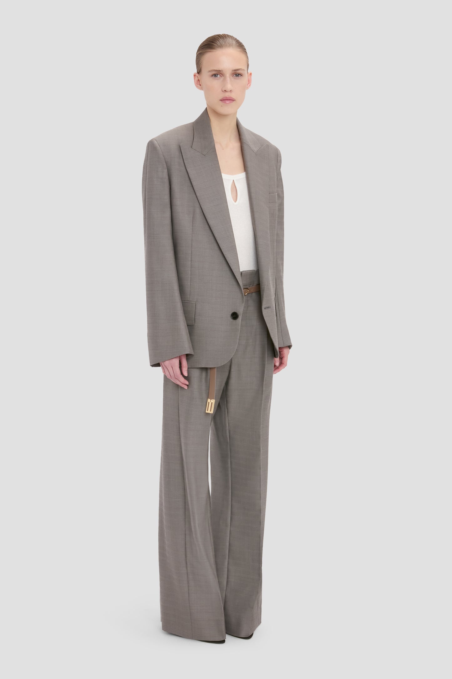 Sculptural Sleeve Jacket In Nickel