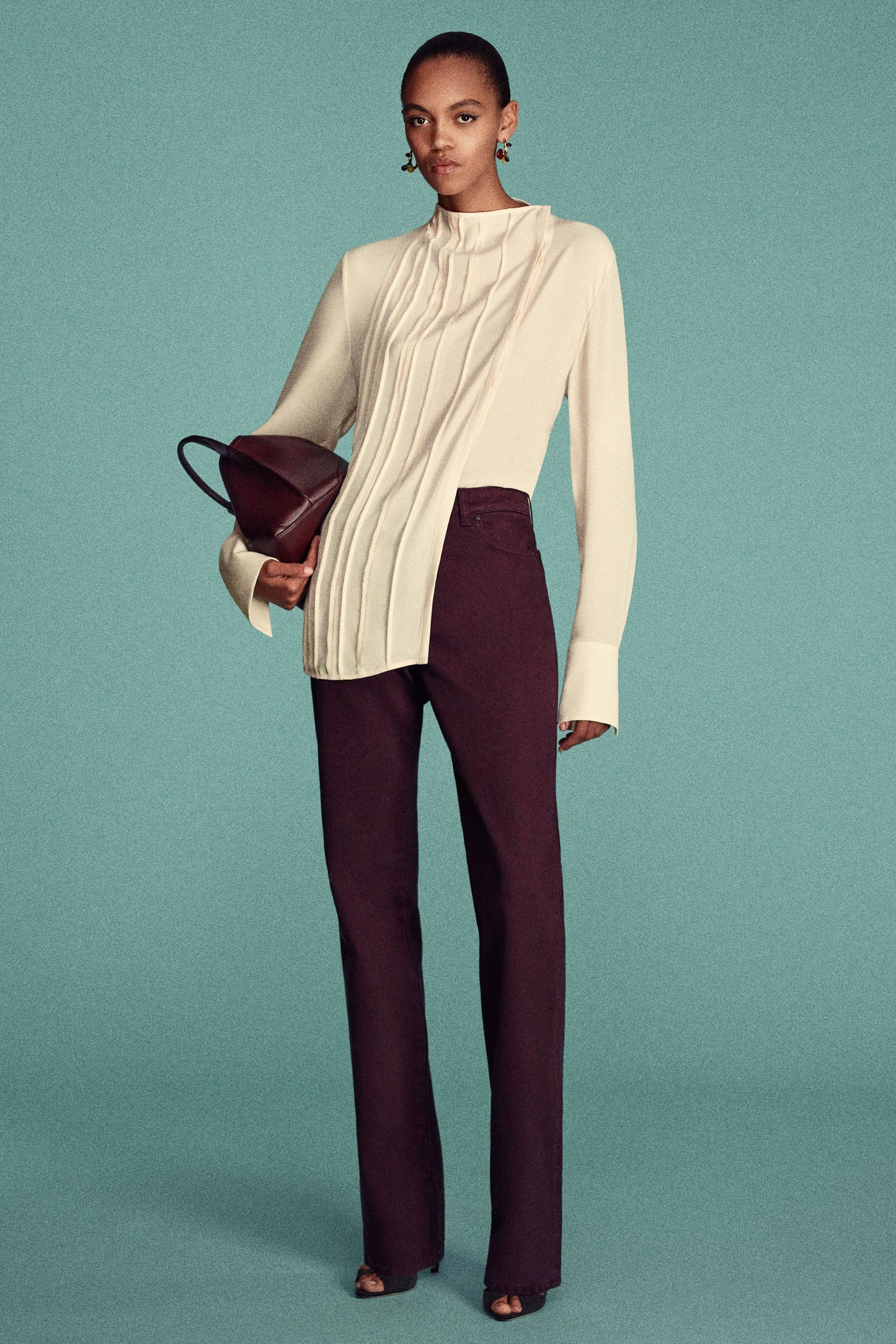 Seam Detail Blouse In Elderflower