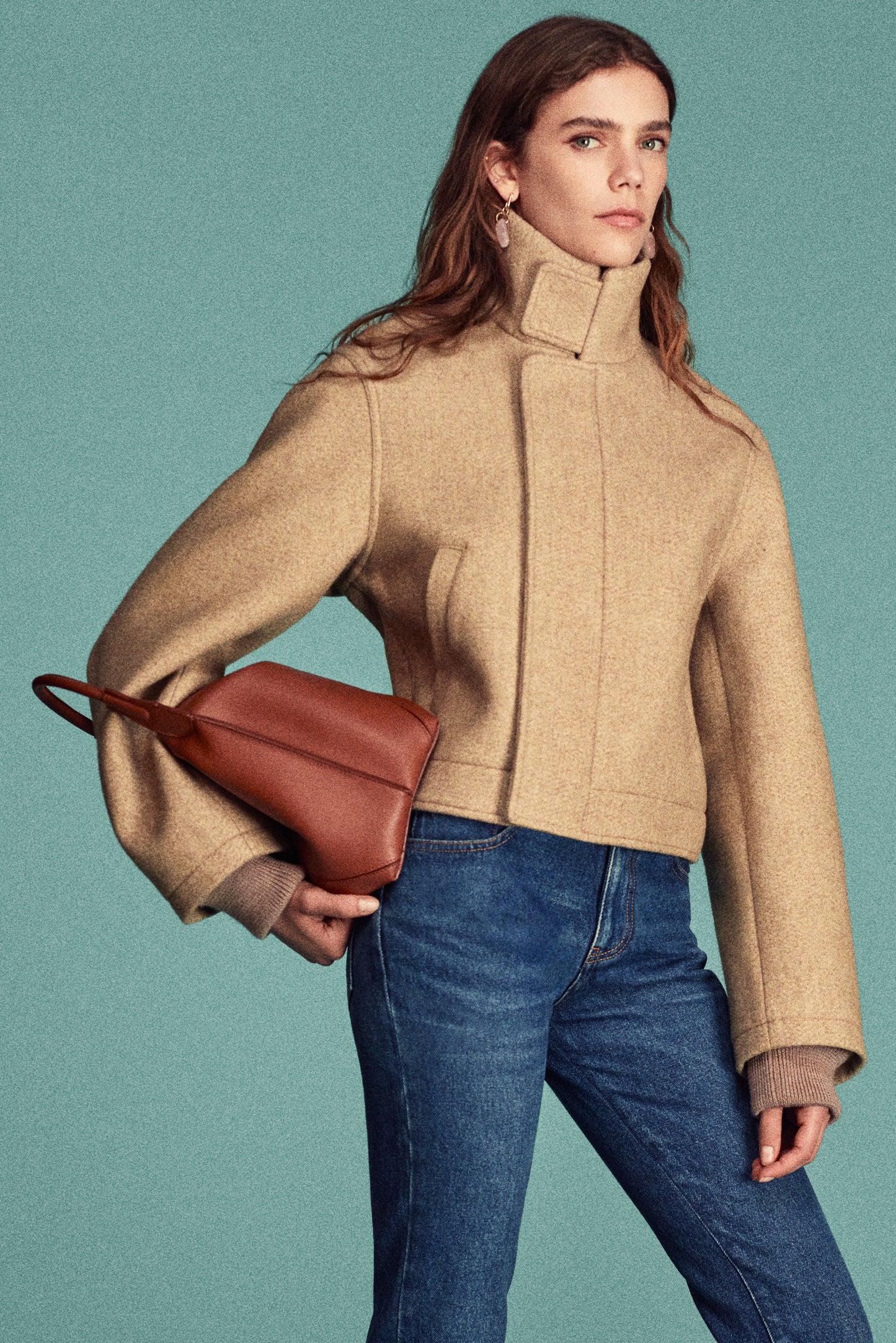 Bomber Jacket In Camel