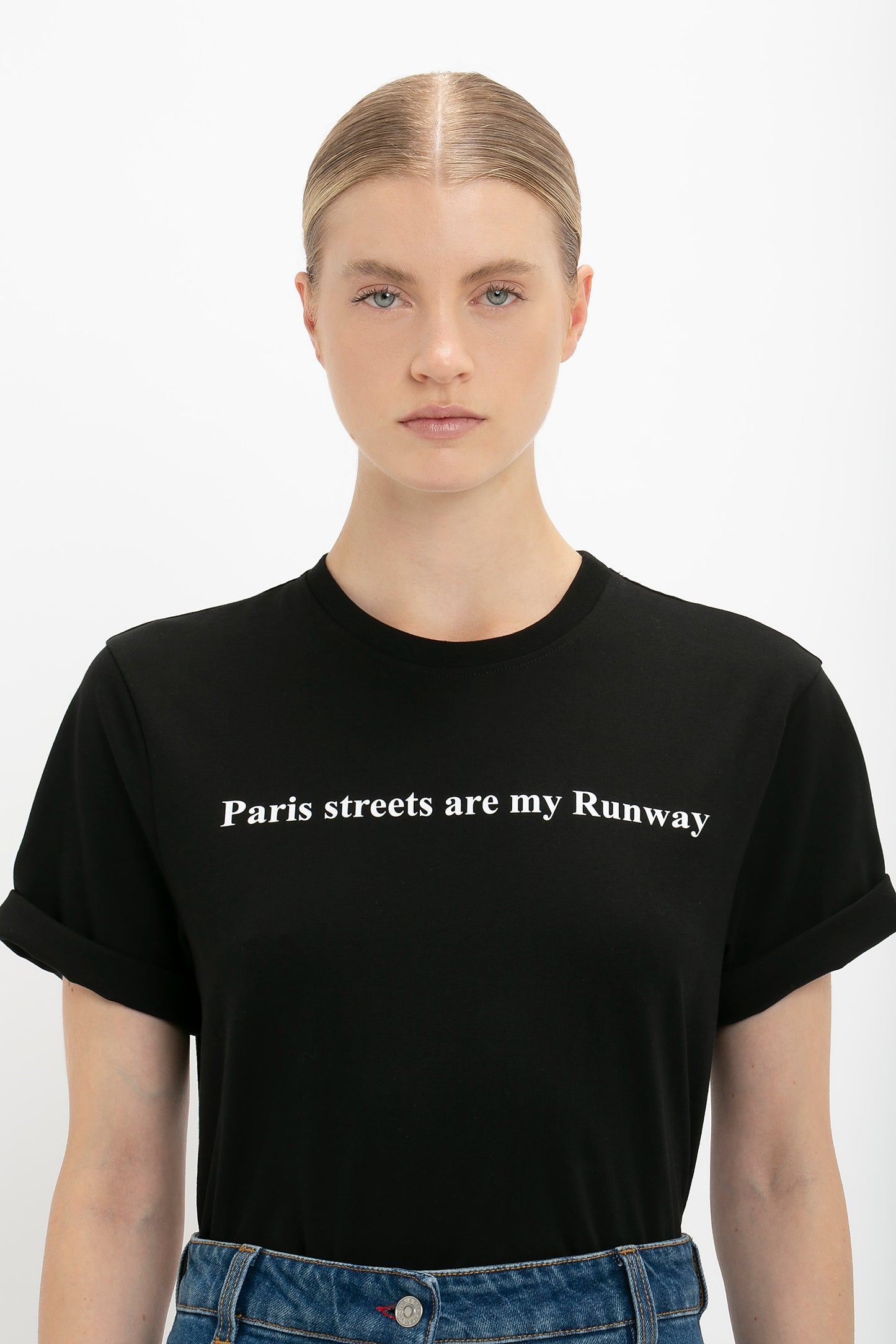 PARIS STREETS ARE MY RUNWAY T-shirt in Black