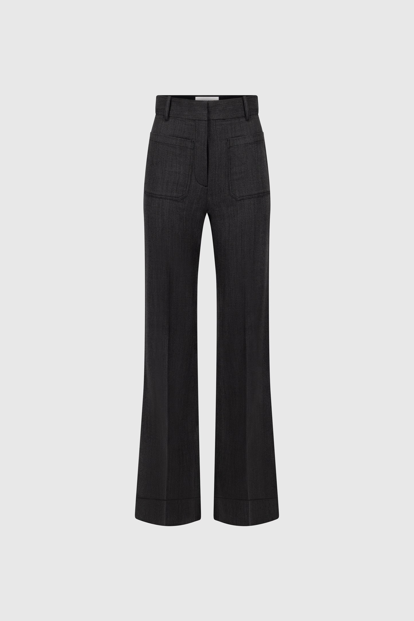 Alina Trouser In Dark Grey Melange
