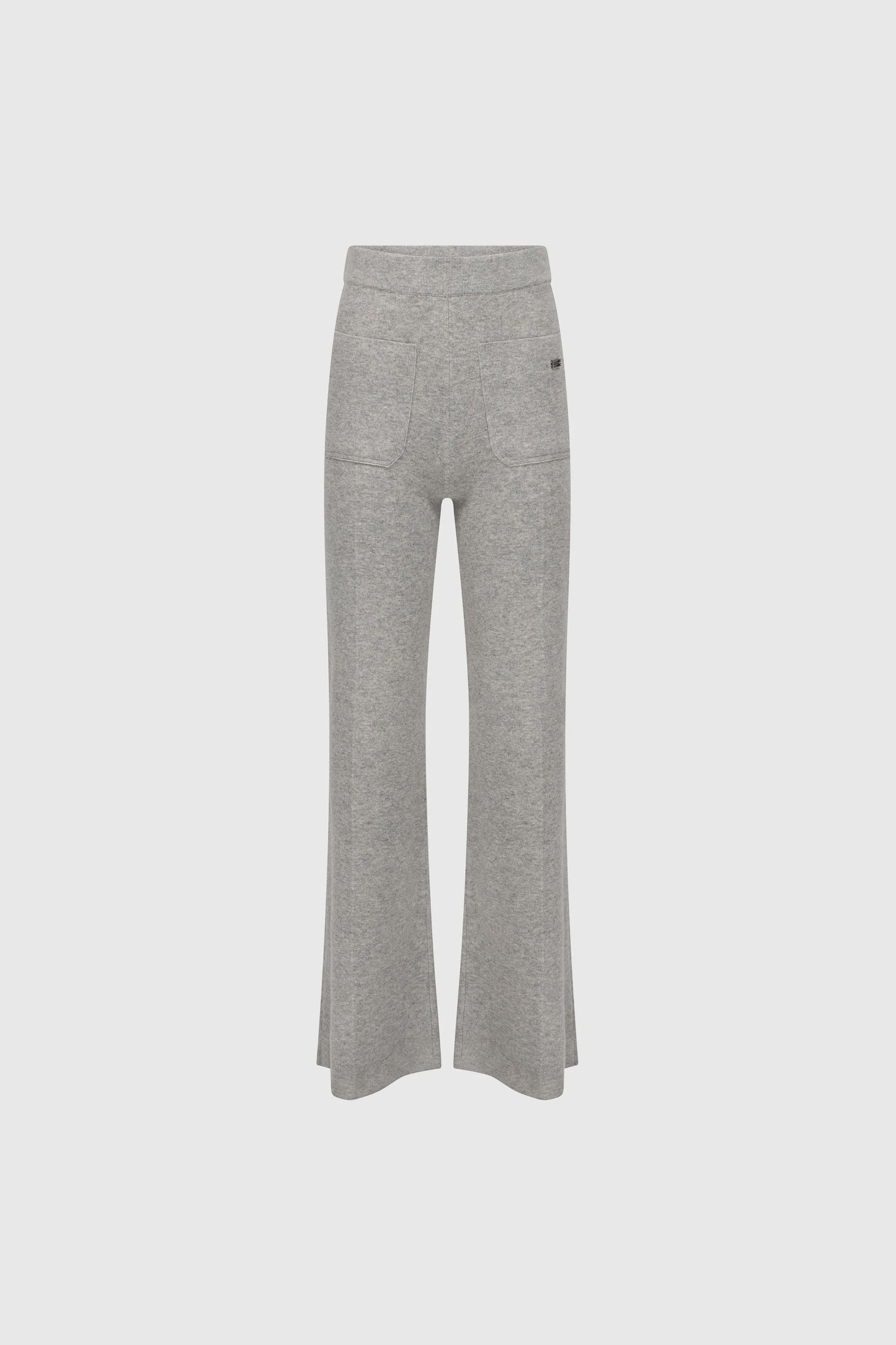 Alina Knitted Trouser In Light Grey
