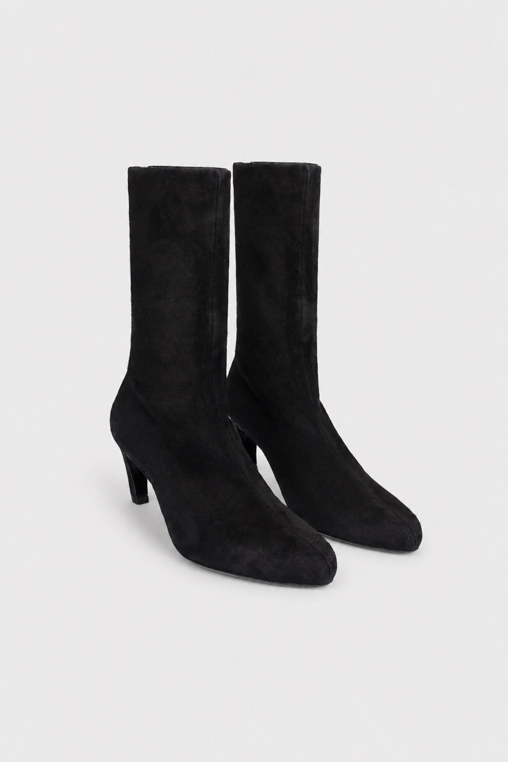 Harlow Mid Boot 55 Black Stretch Suede