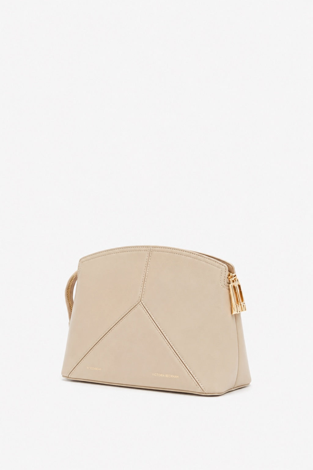 Victoria Clutch Bag In Taupe Leather