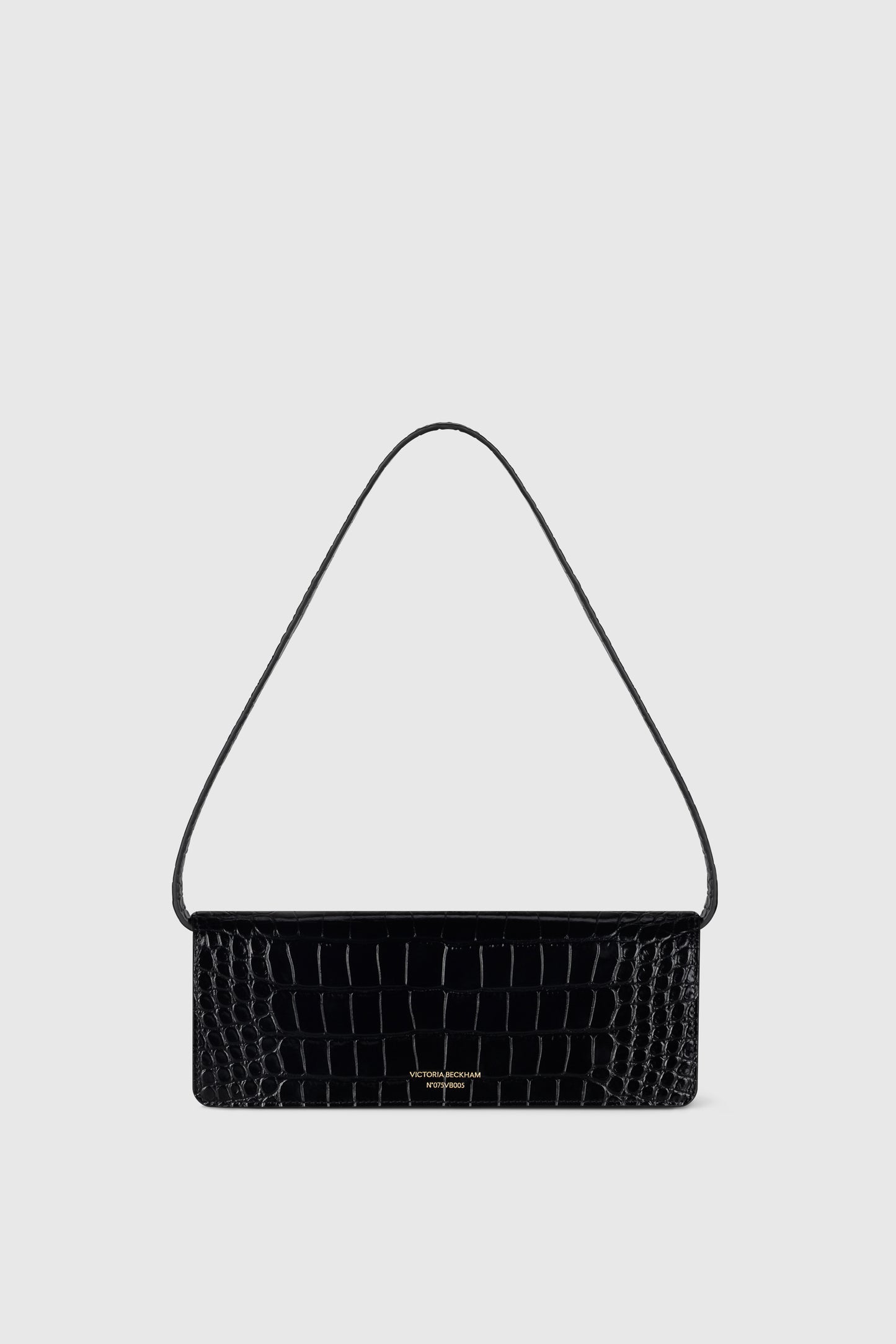 Dorian East-West Clutch Croc Embossed Leather