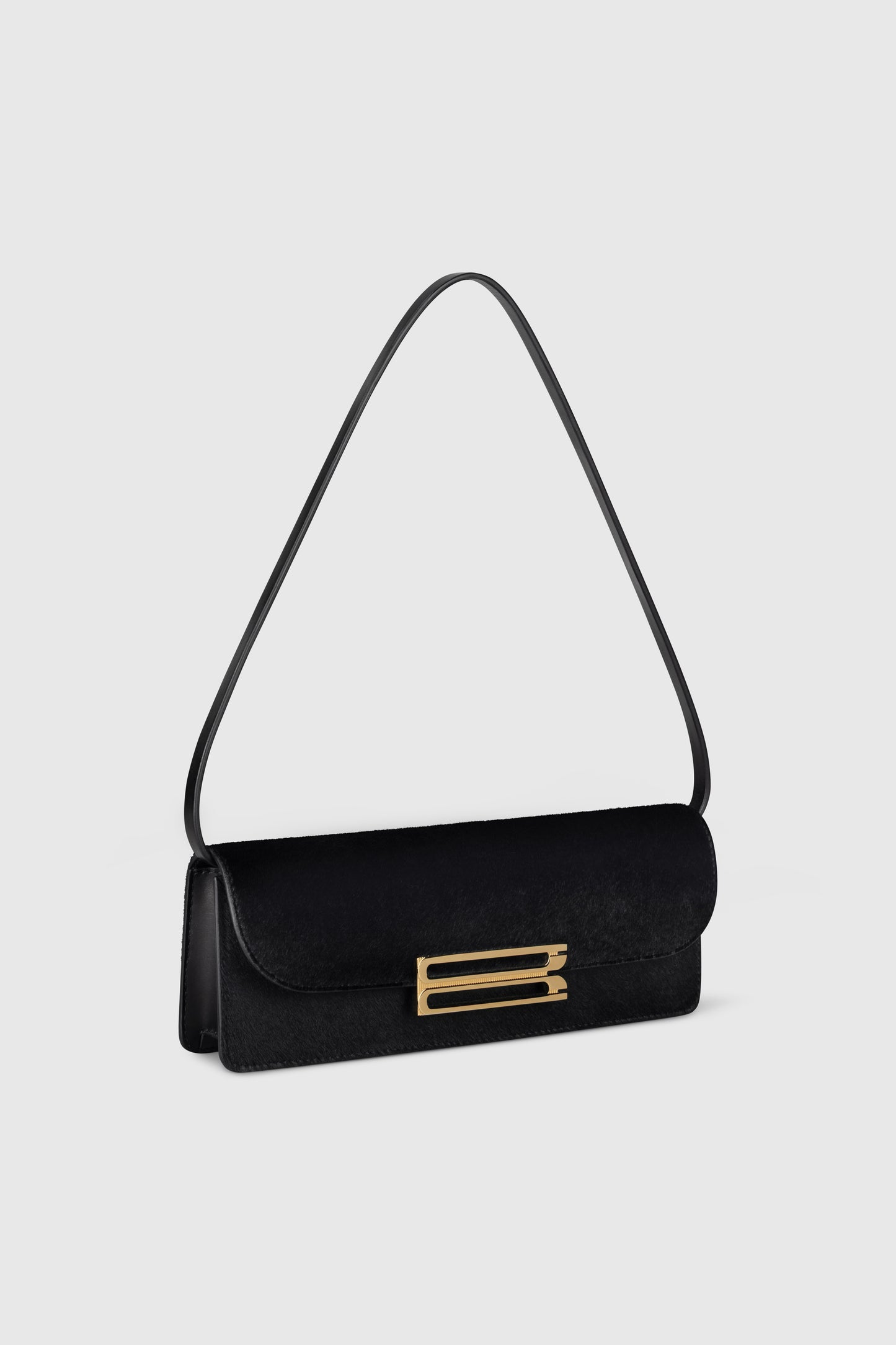 Dorian East-West Clutch Hair Calf Leather