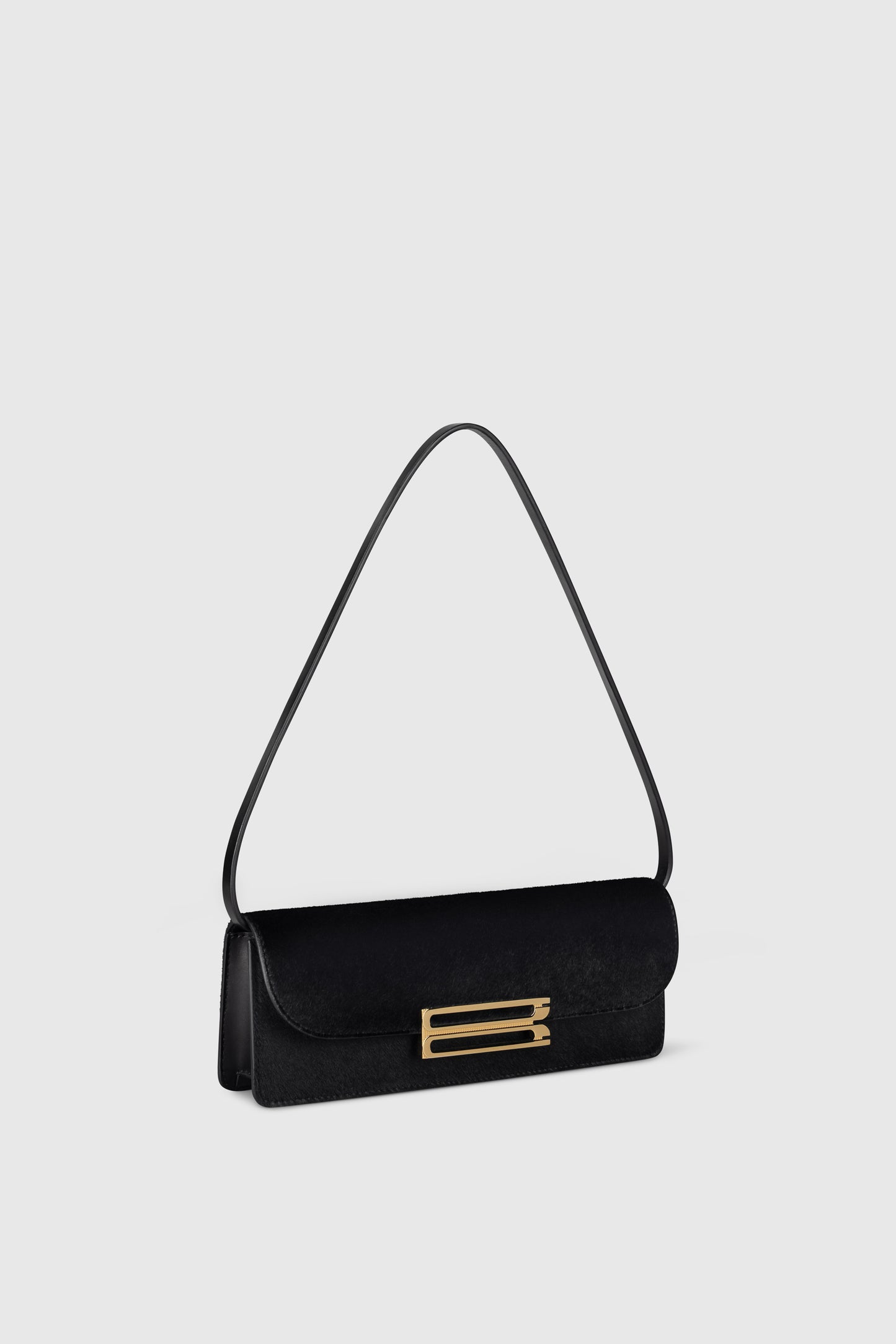 Dorian East-West Clutch Hair Calf Leather