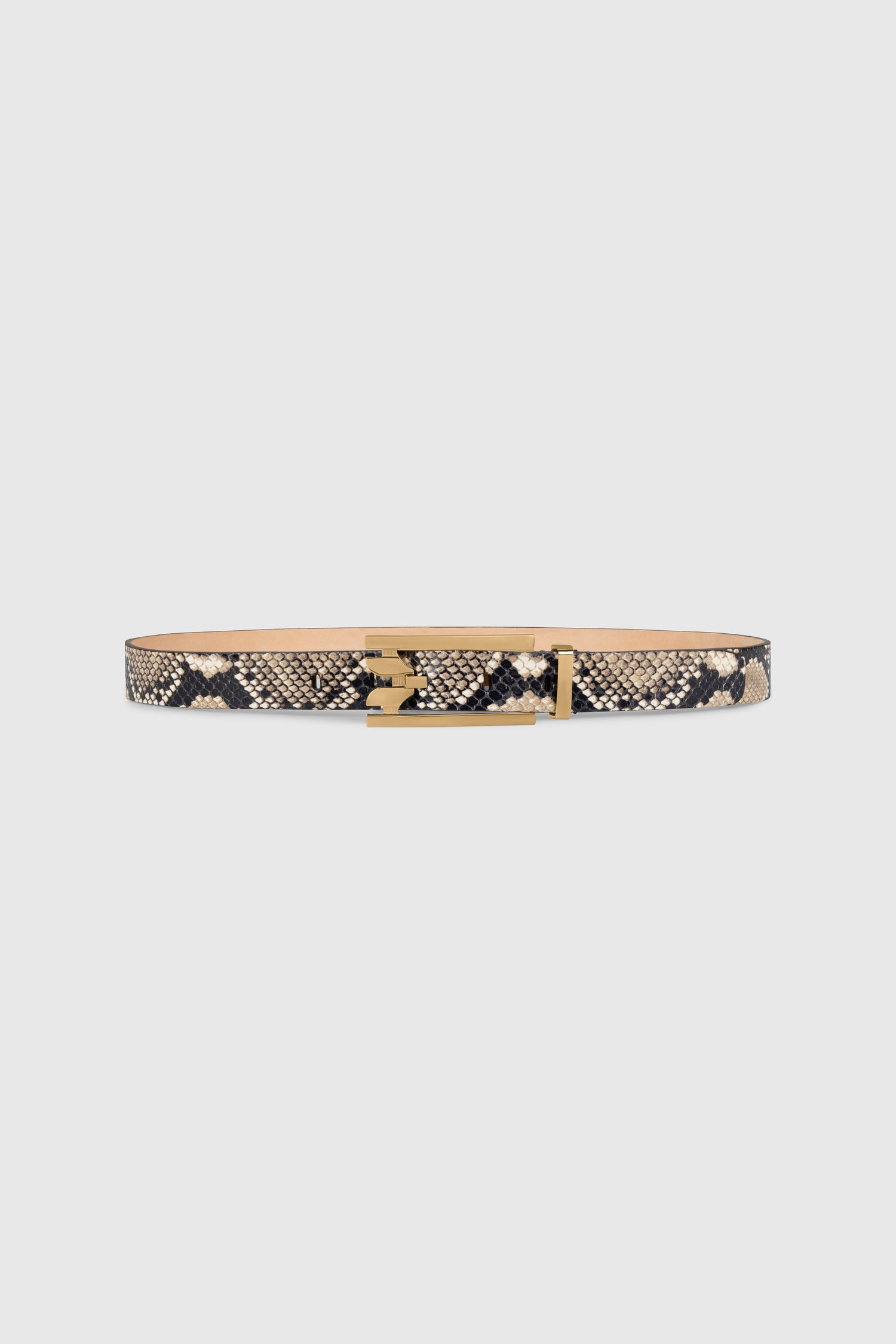 Dorian Pin-Buckle Belt 25mm Snake Print Leather