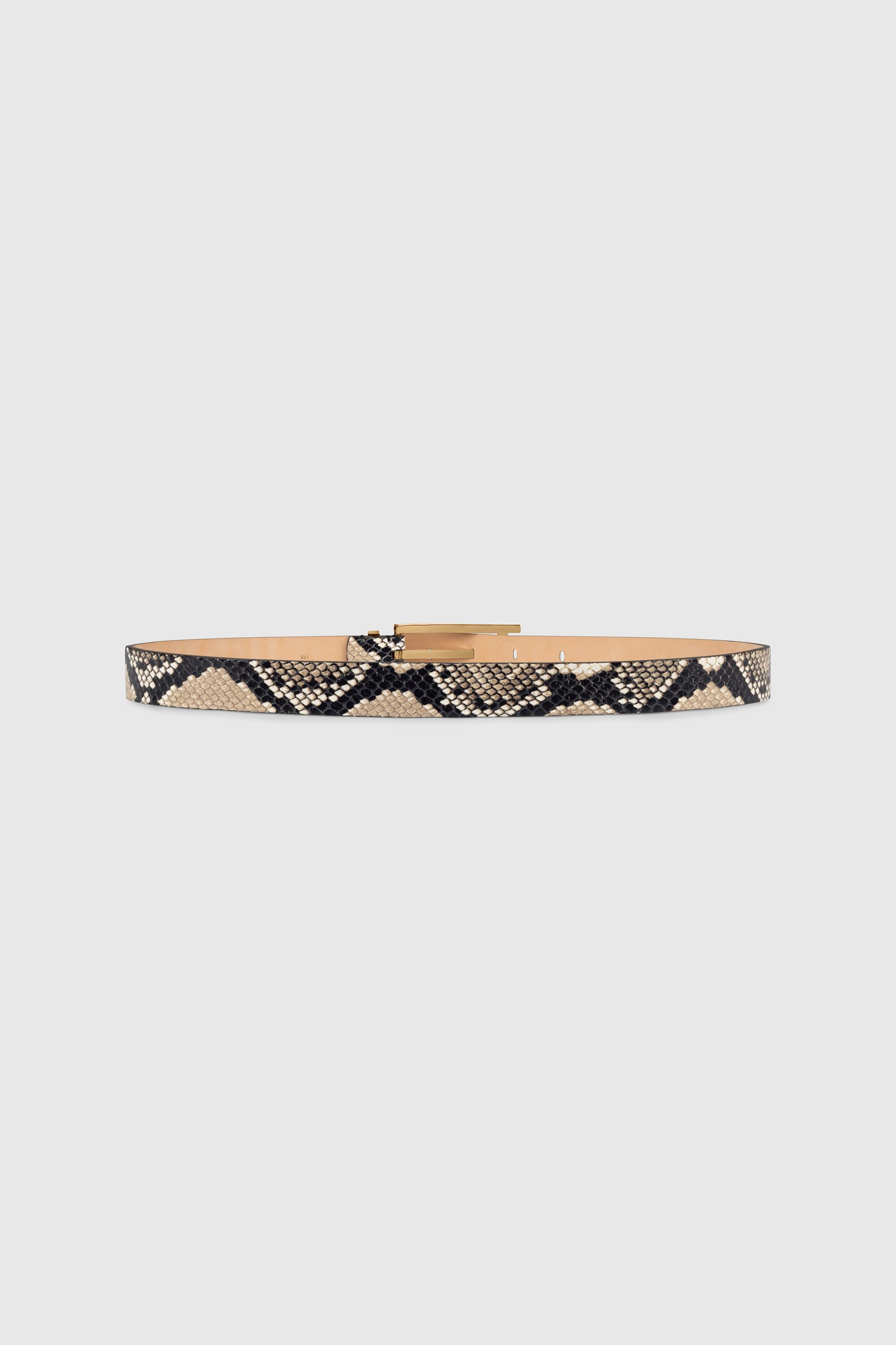 Dorian Pin-Buckle Belt 25mm Snake Print Leather