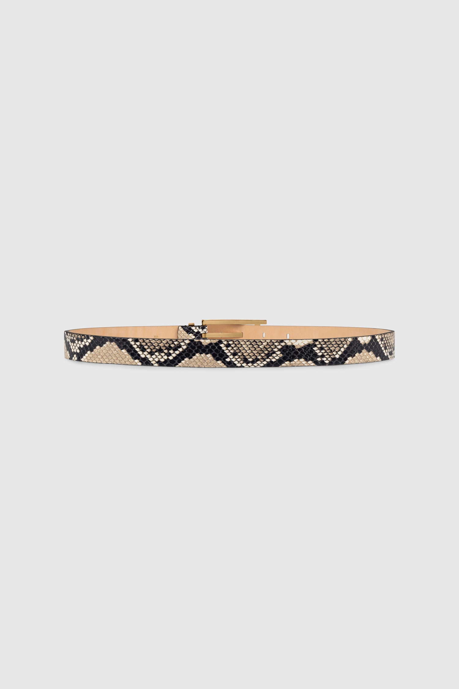 Dorian Pin-Buckle Belt 25mm Snake Print Leather