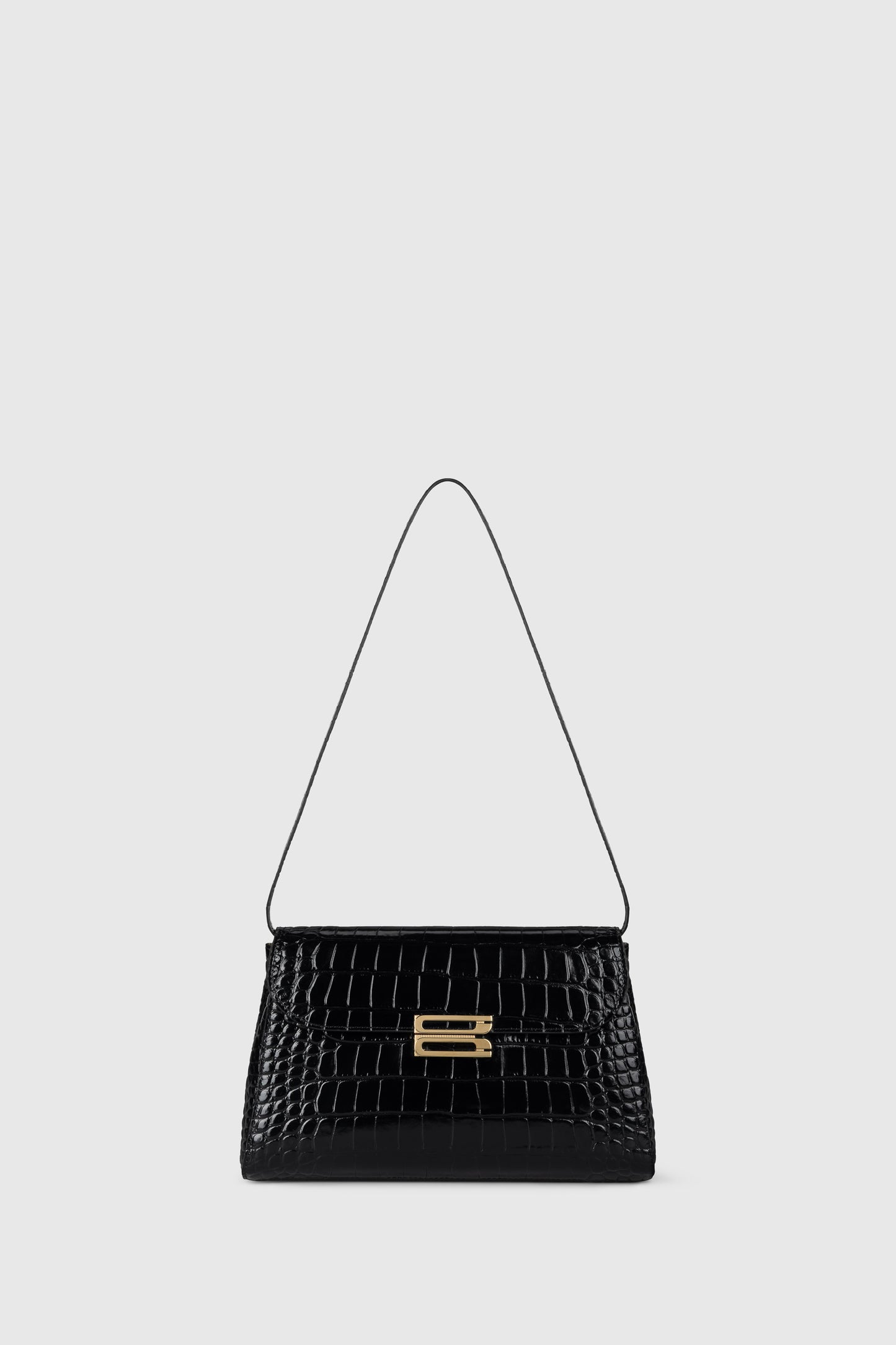 Dorian Trapeze Bag Croc Embossed Leather