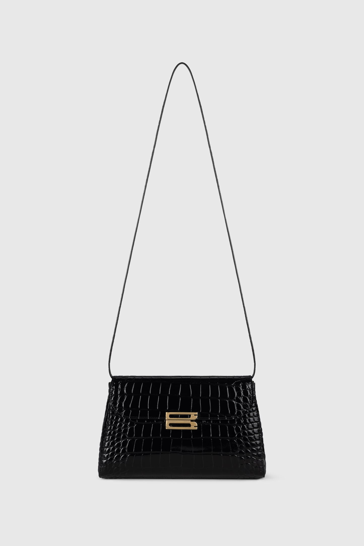 Dorian Trapeze Bag Croc Embossed Leather