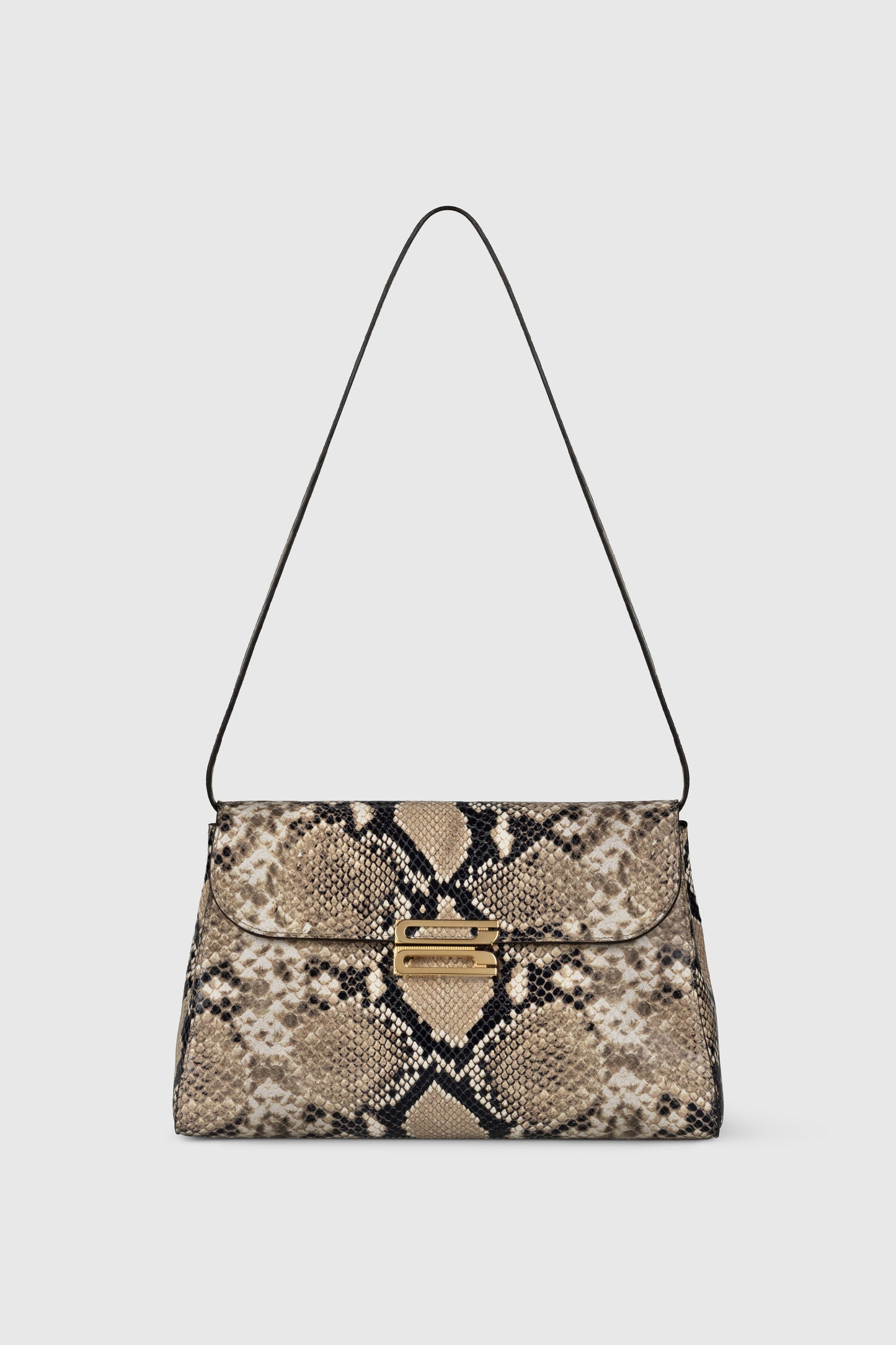 Dorian Trapeze Bag Snake Print Leather